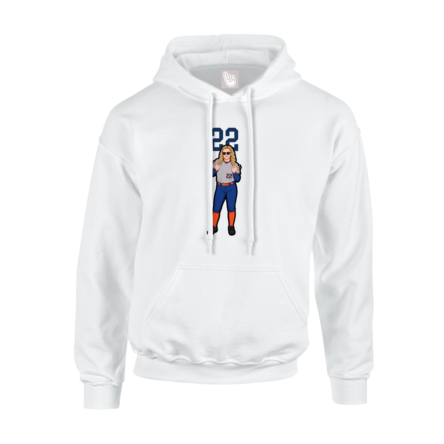 Hoodie — Number Top in White