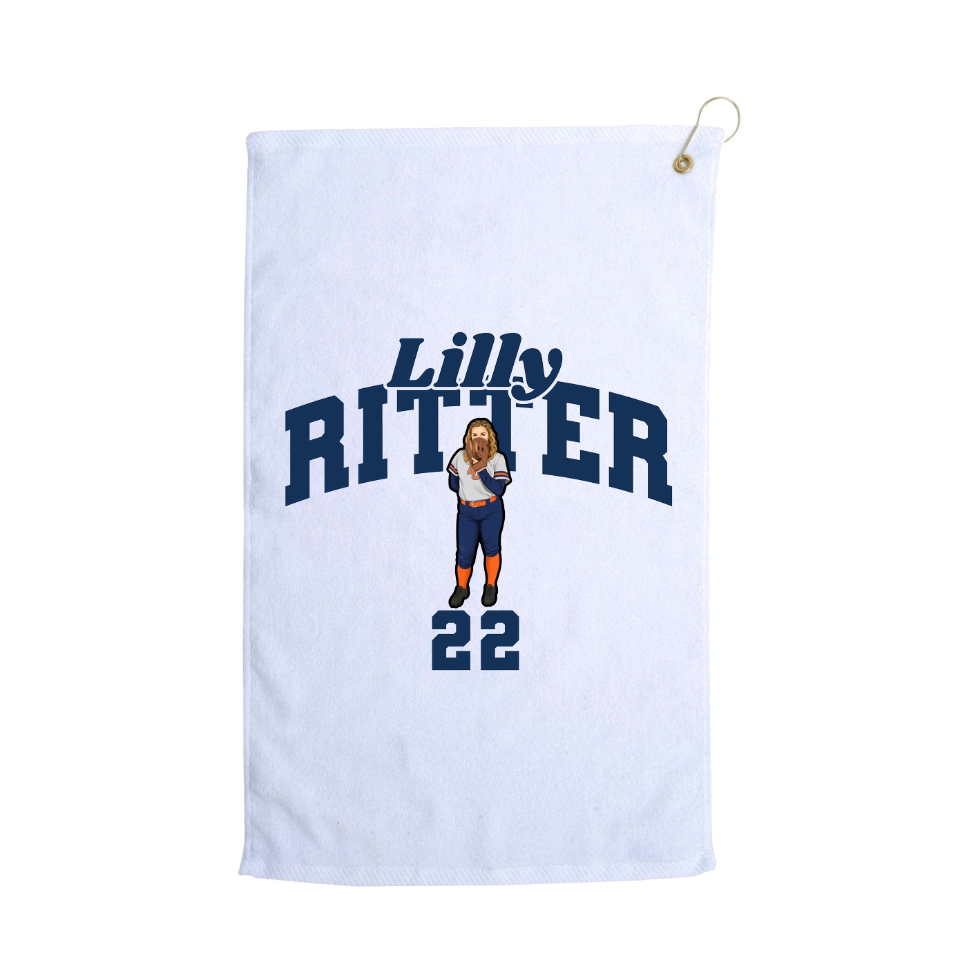 Golf Towel — Signature Arch in White