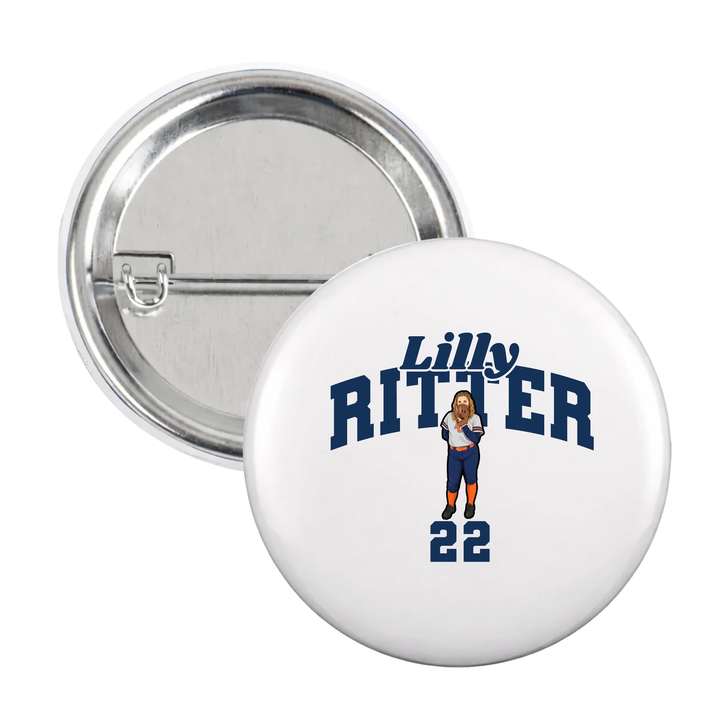 Game Day Button — Signature Arch in White