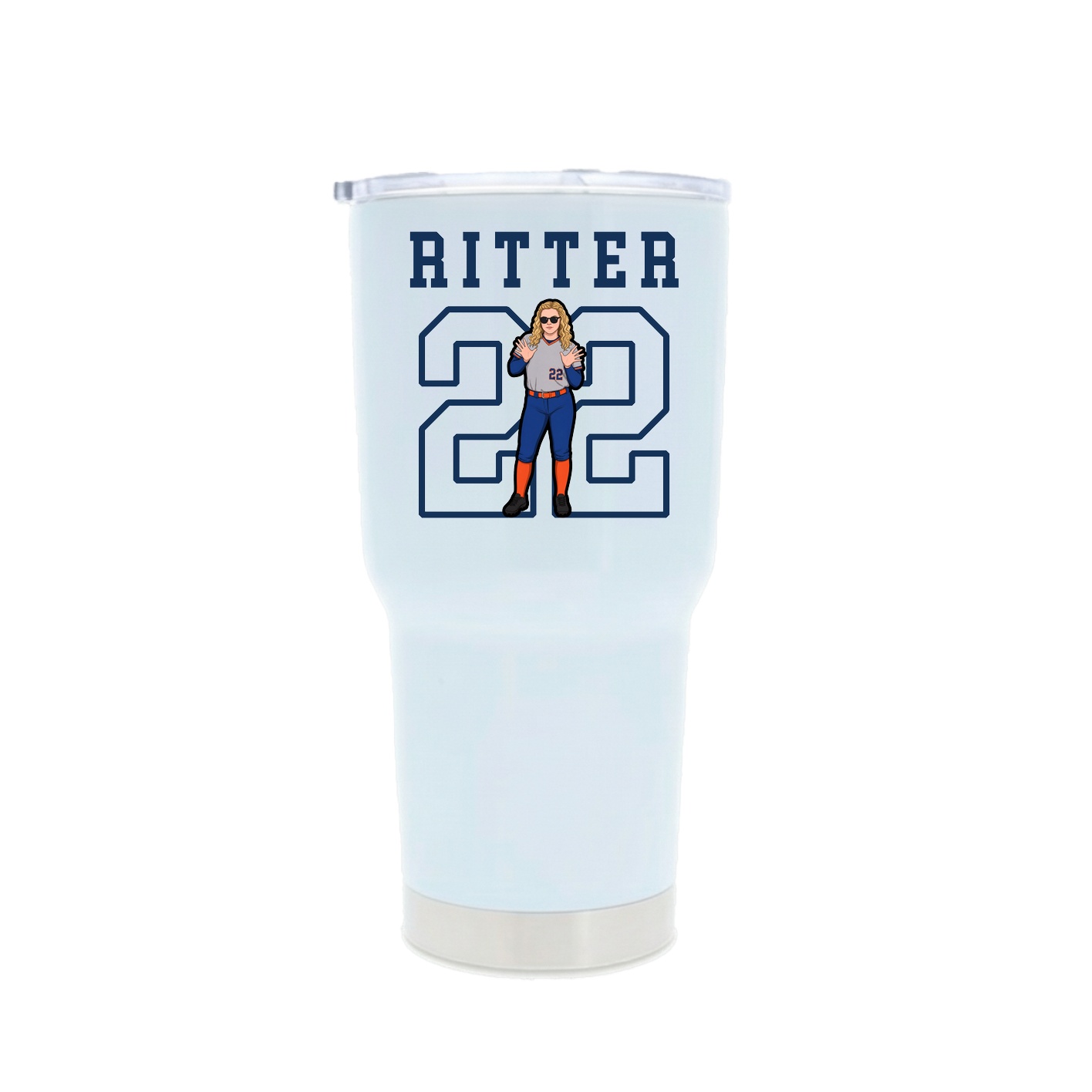 30oz Stainless Steel Tumbler — Shirsey in White