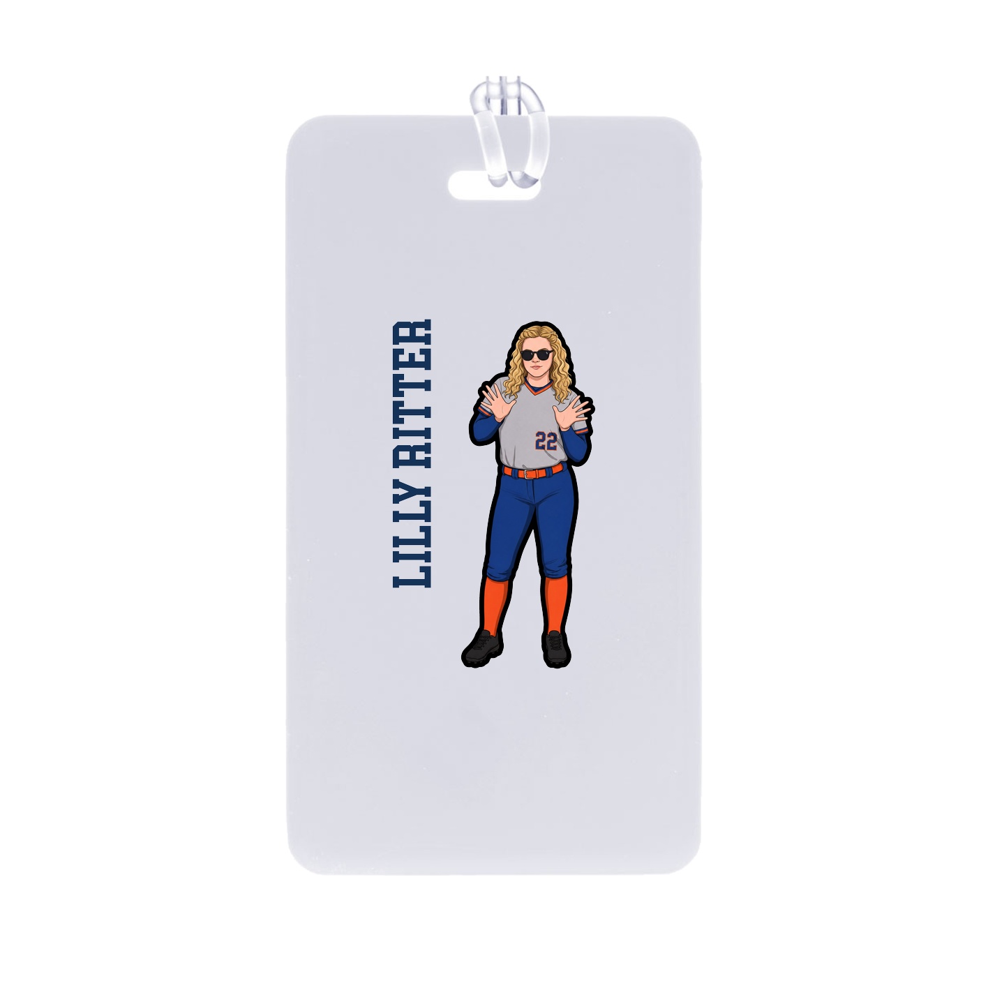 Bag Tag — Name Vertical in Classic