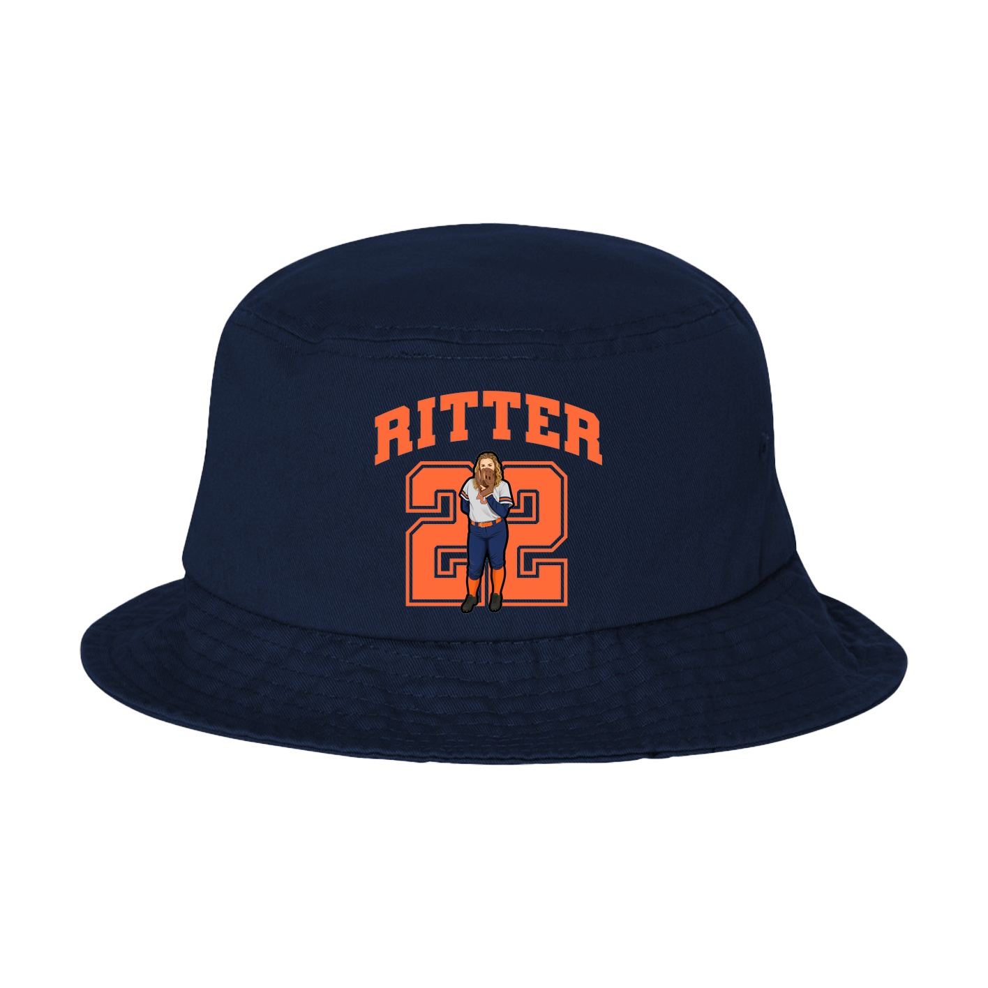 Bucket Cap — Number in Navy