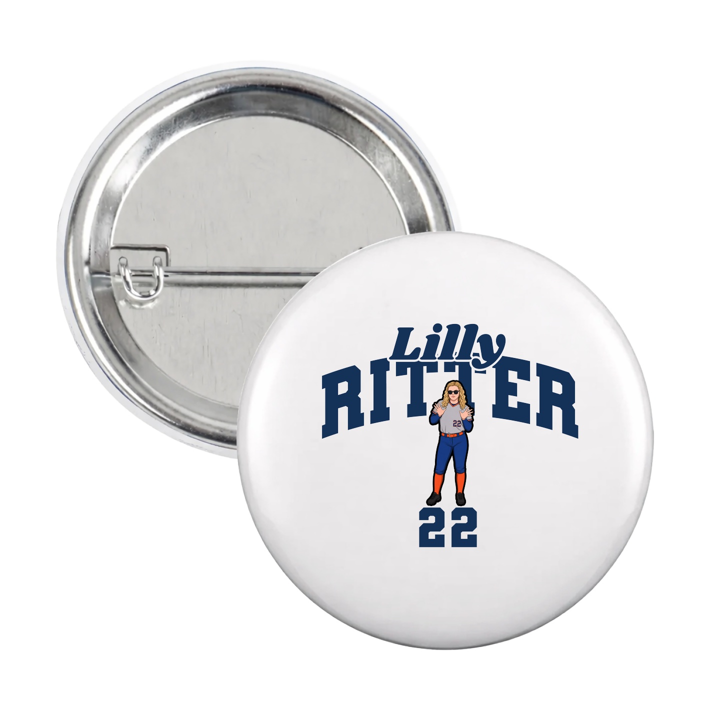 Game Day Button — Signature Arch in White