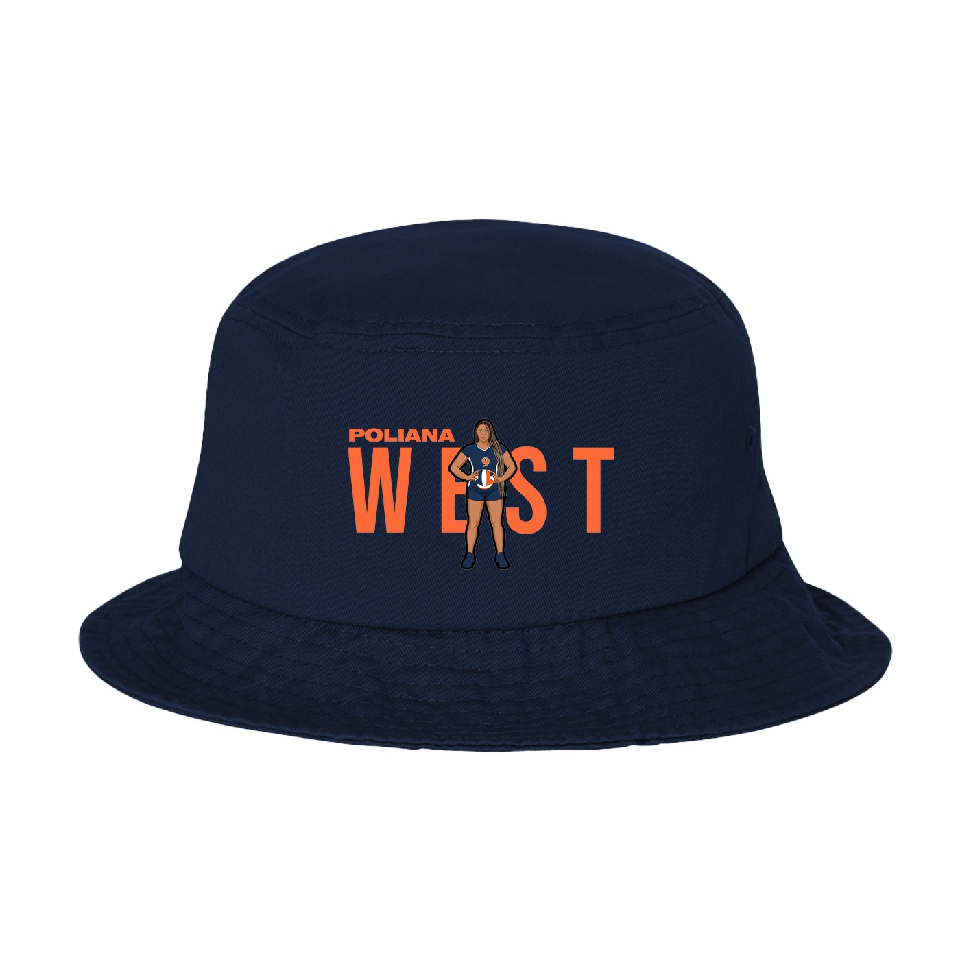Bucket Cap — Player Name in Navy