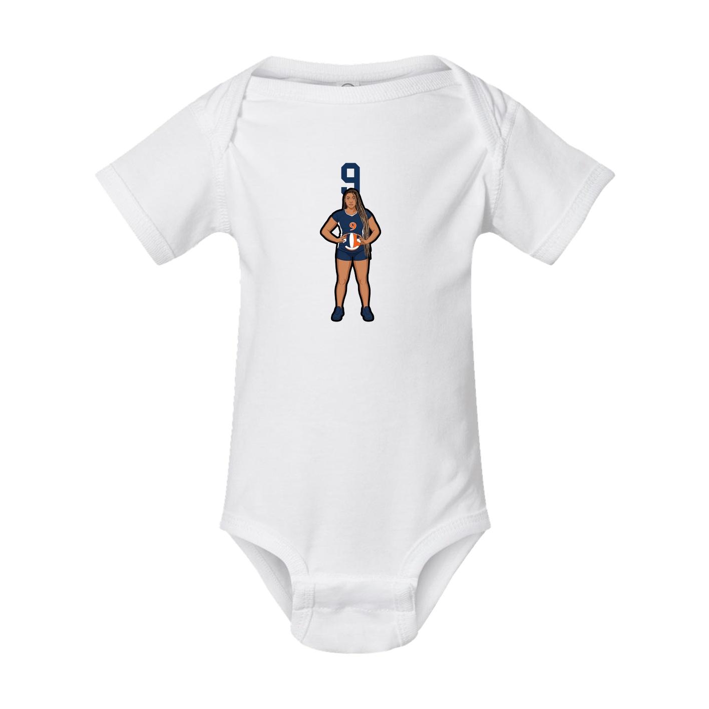 Baby Onesie — Number Top in White