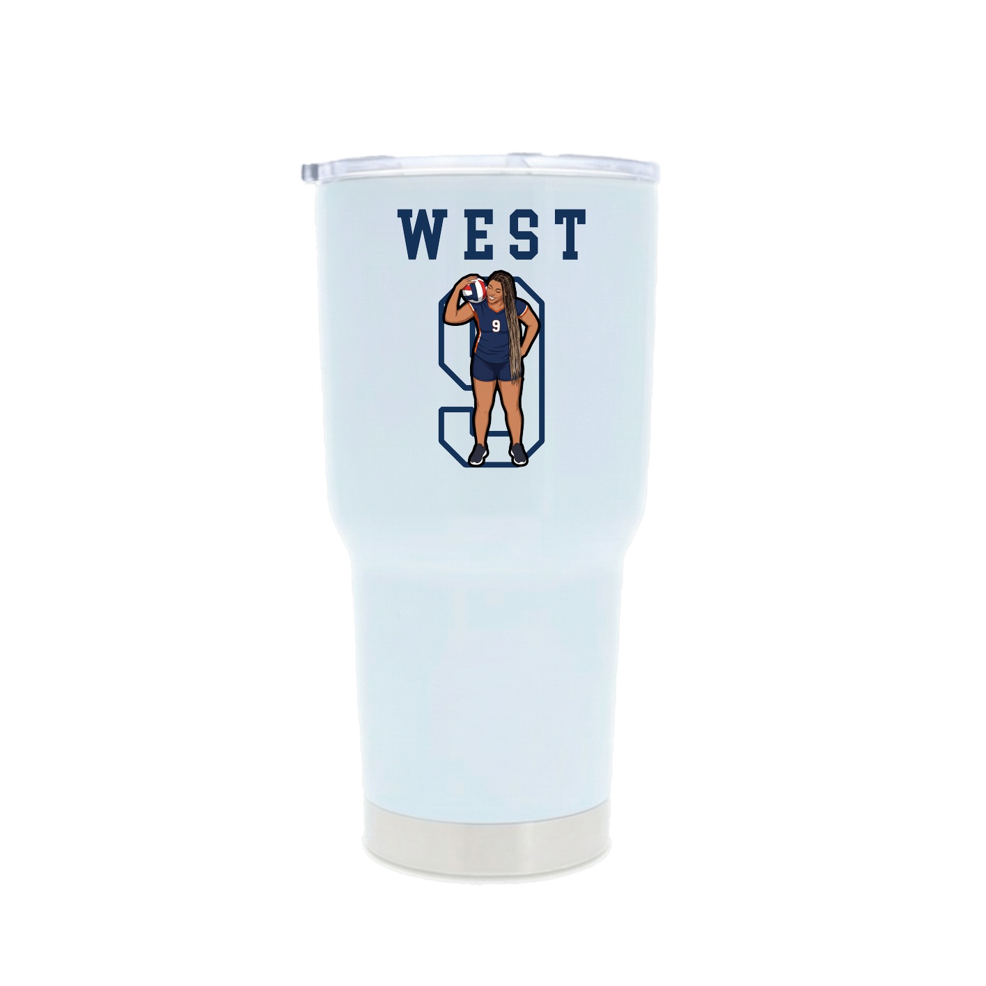 30oz Stainless Steel Tumbler — Shirsey in White
