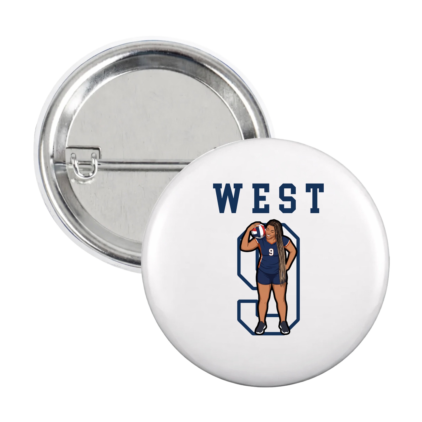 Game Day Button — Shirsey in White