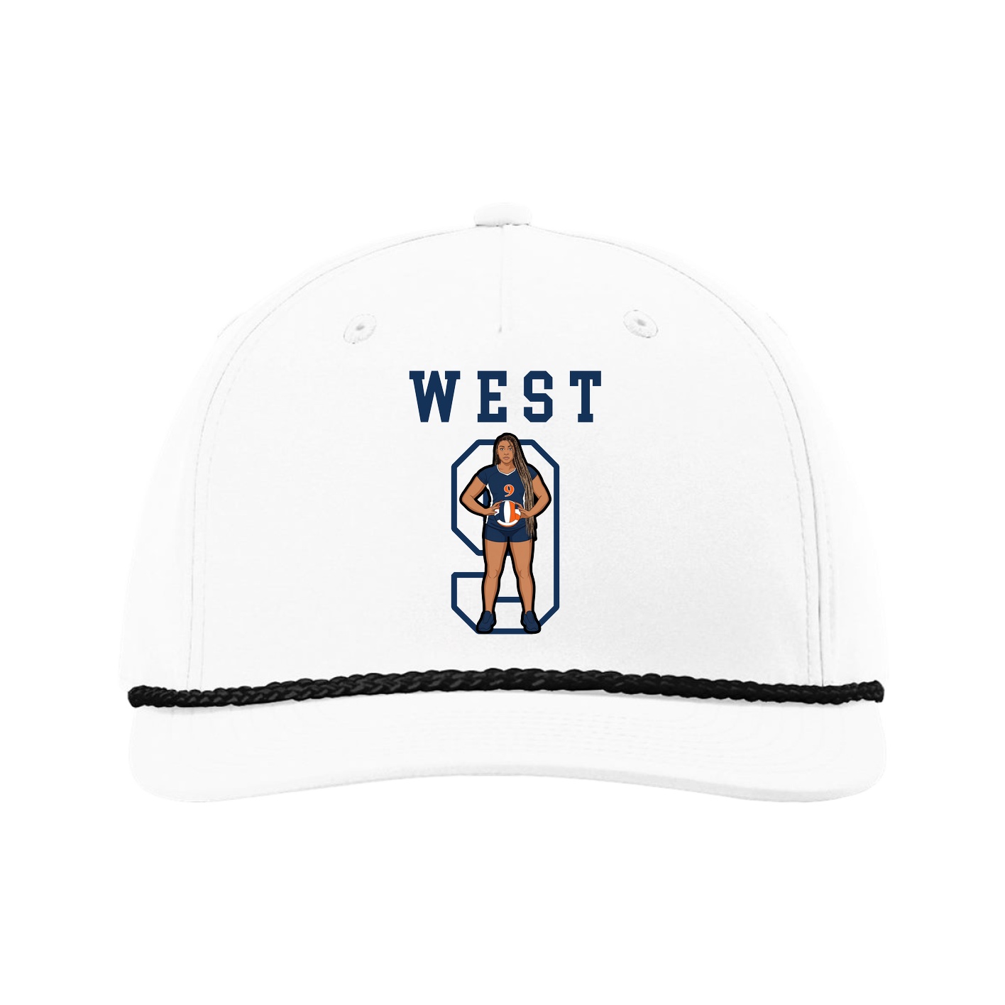Five-Panel Classic Rope Cap — Shirsey in White
