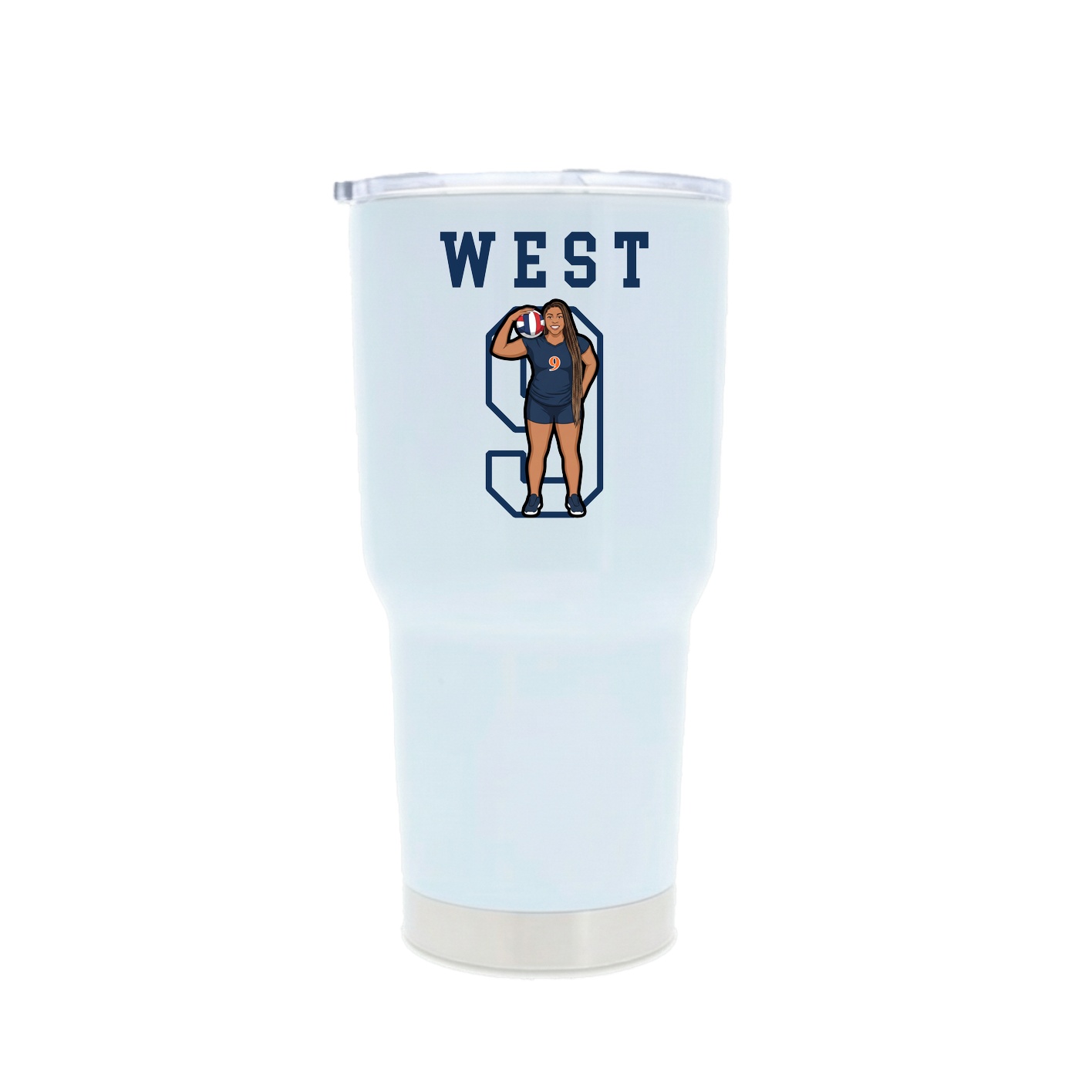 30oz Stainless Steel Tumbler — Shirsey in White