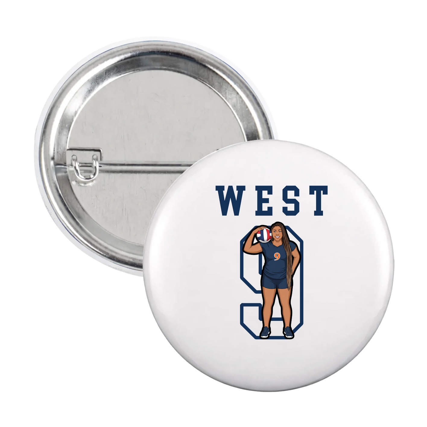 Game Day Button — Shirsey in White