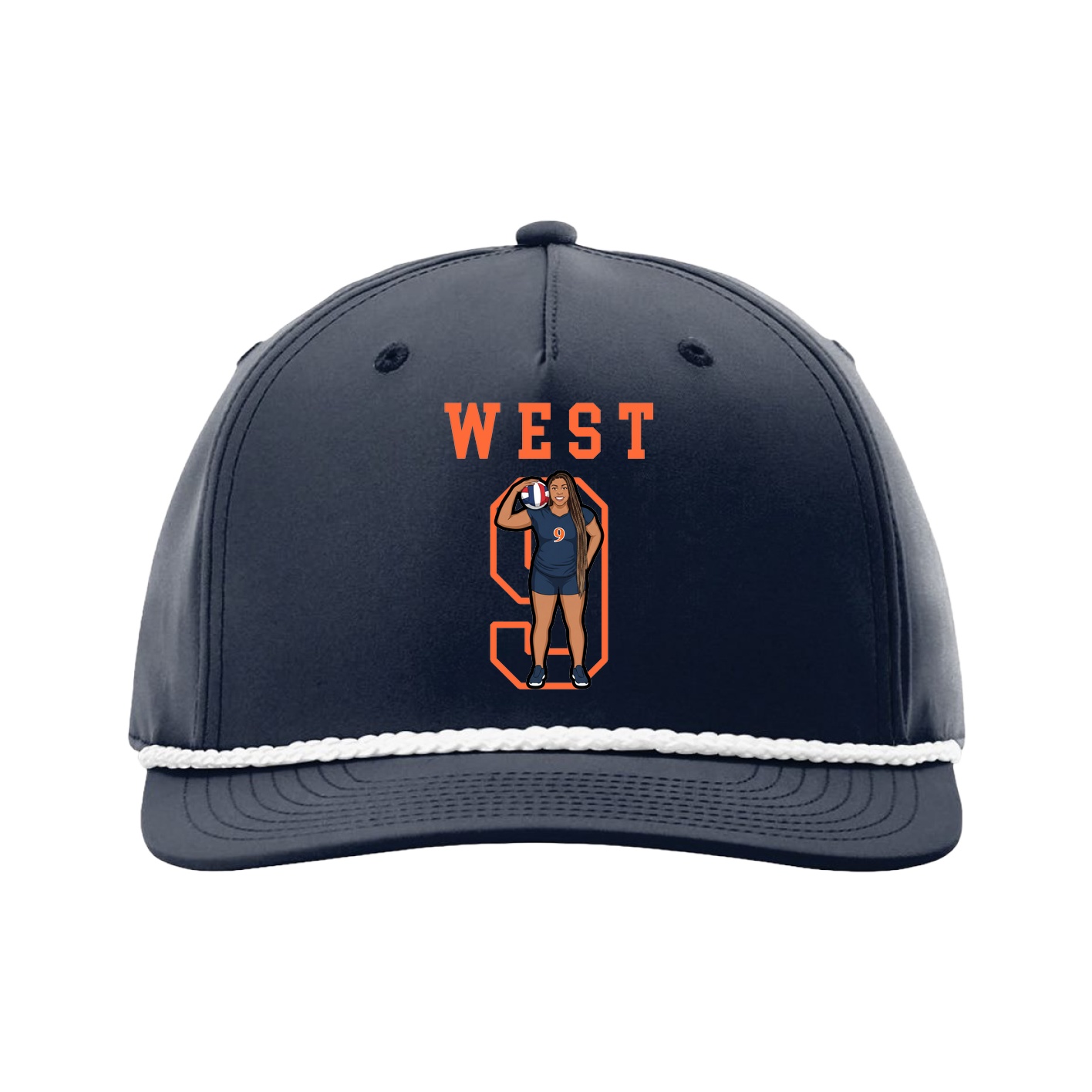 Five-Panel Classic Rope Cap — Shirsey in Navy