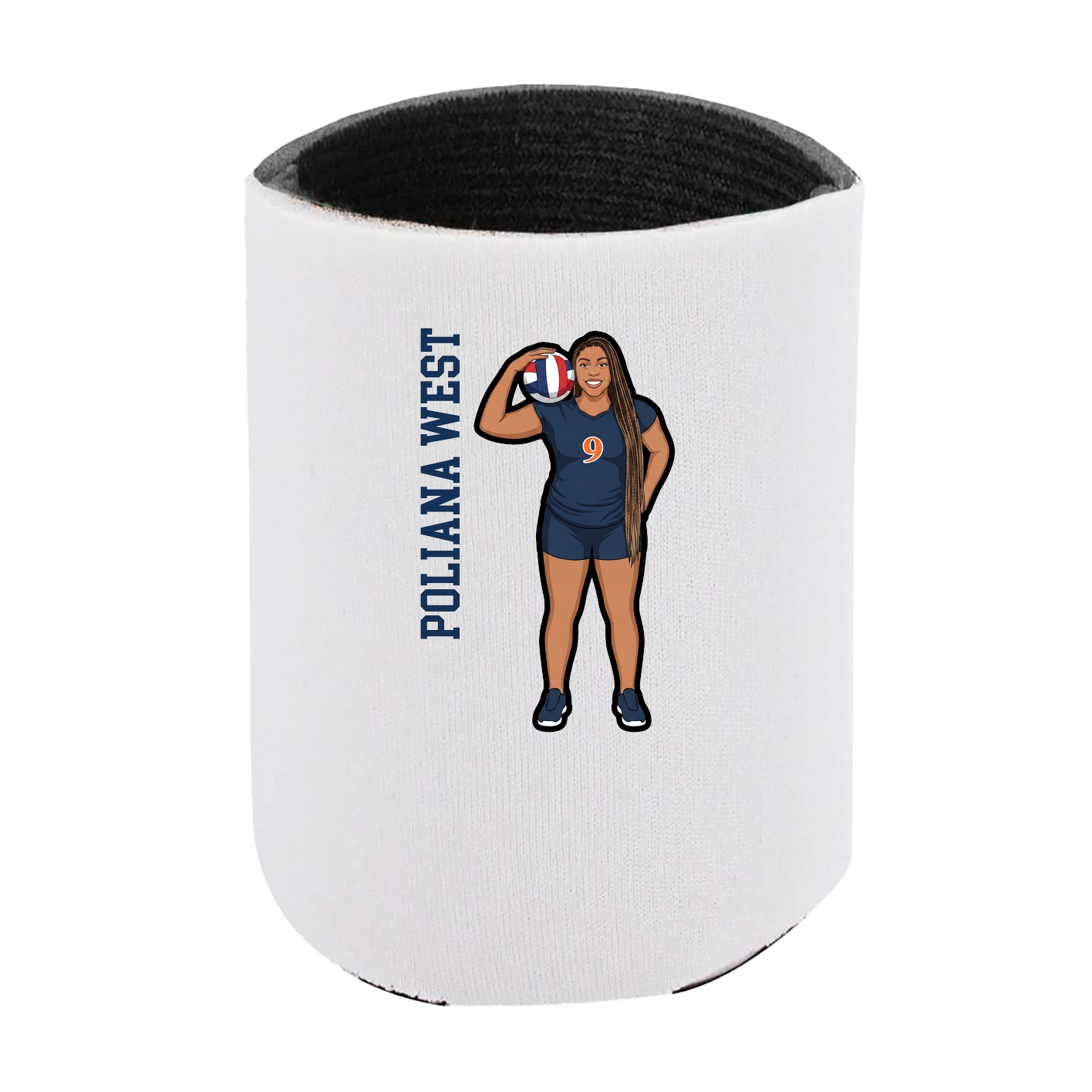 Can Holder — Name Vertical in White