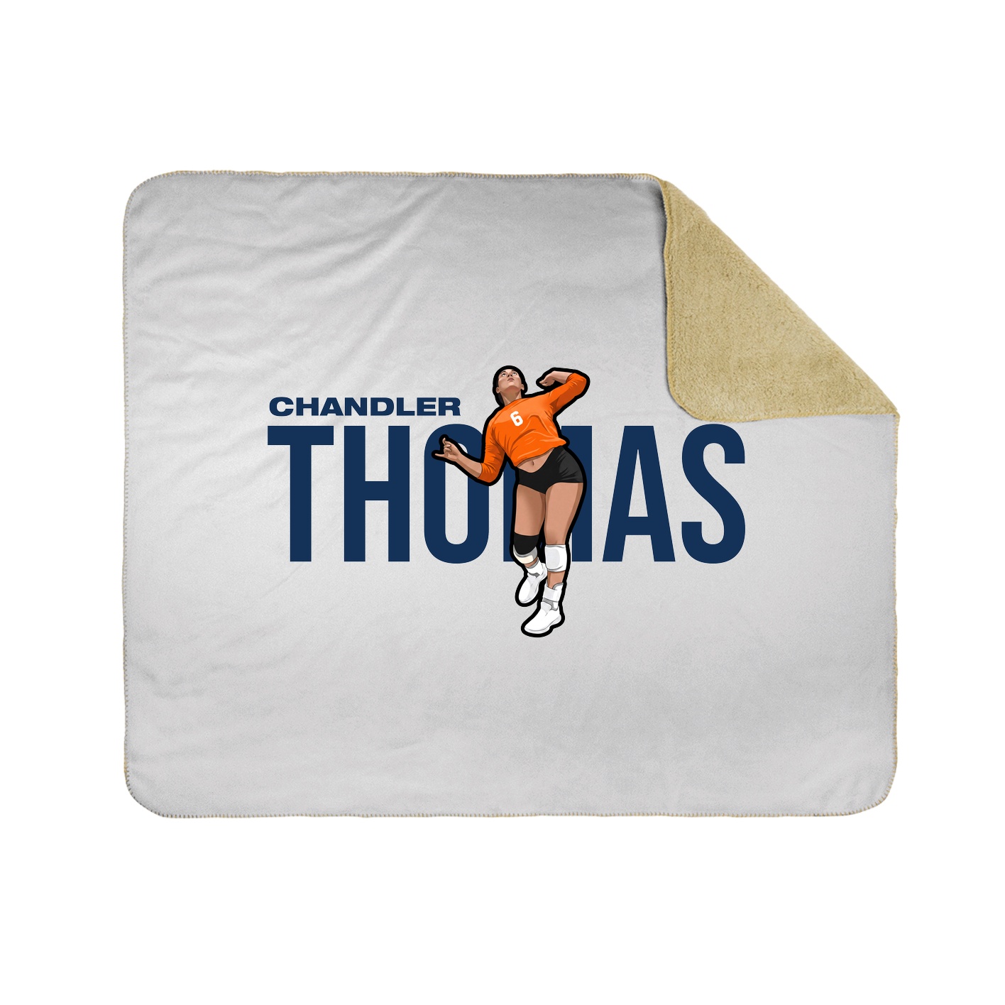 Throw Blanket — Player Name in White