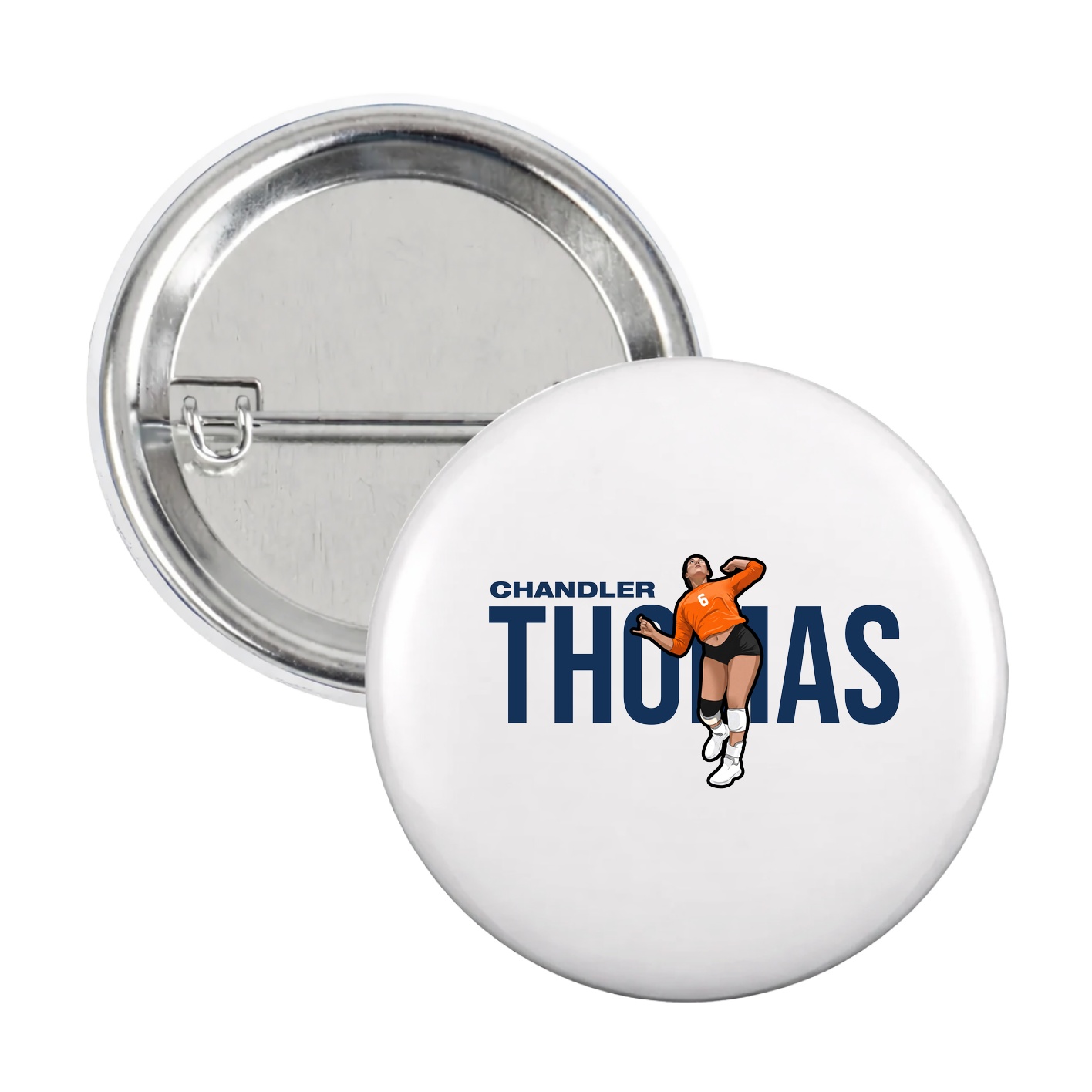 Game Day Button — Player Name in White