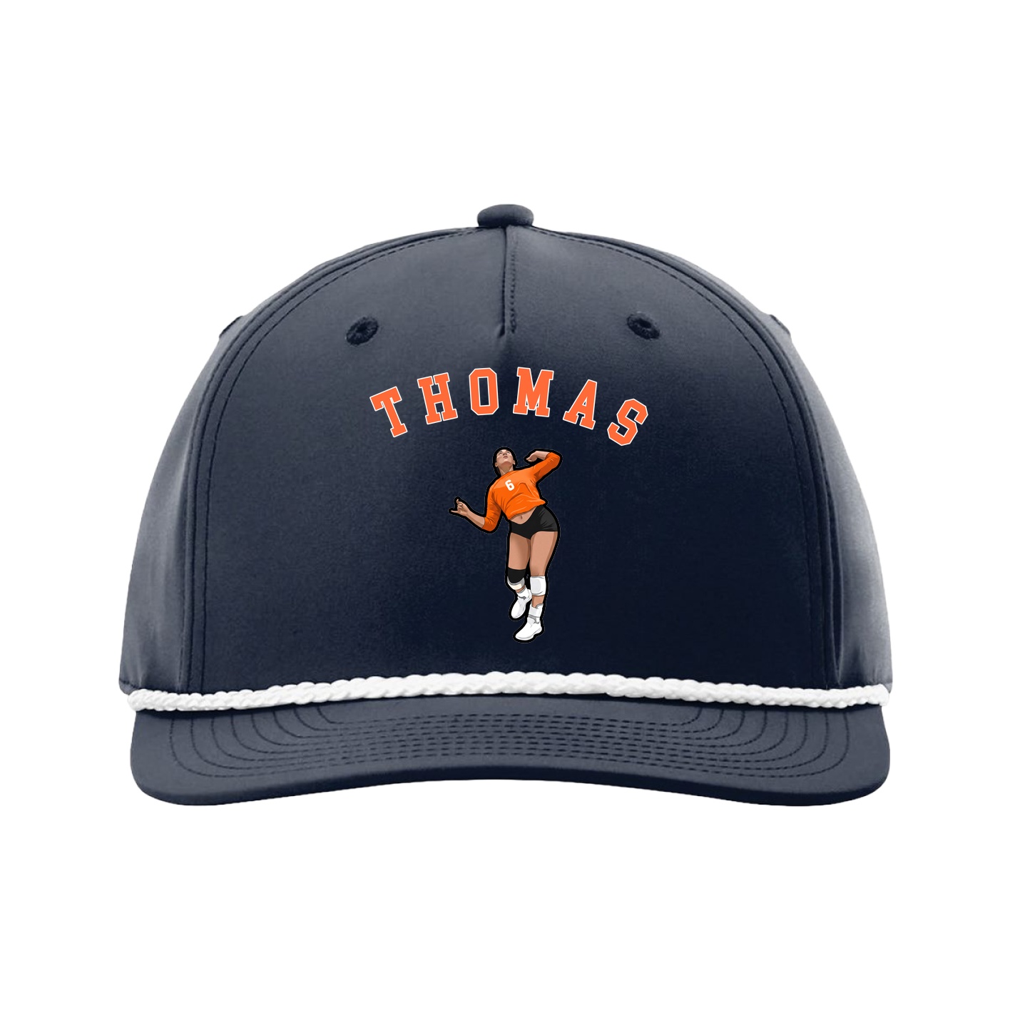 Five-Panel Classic Rope Cap — Shirsey Arch in Navy