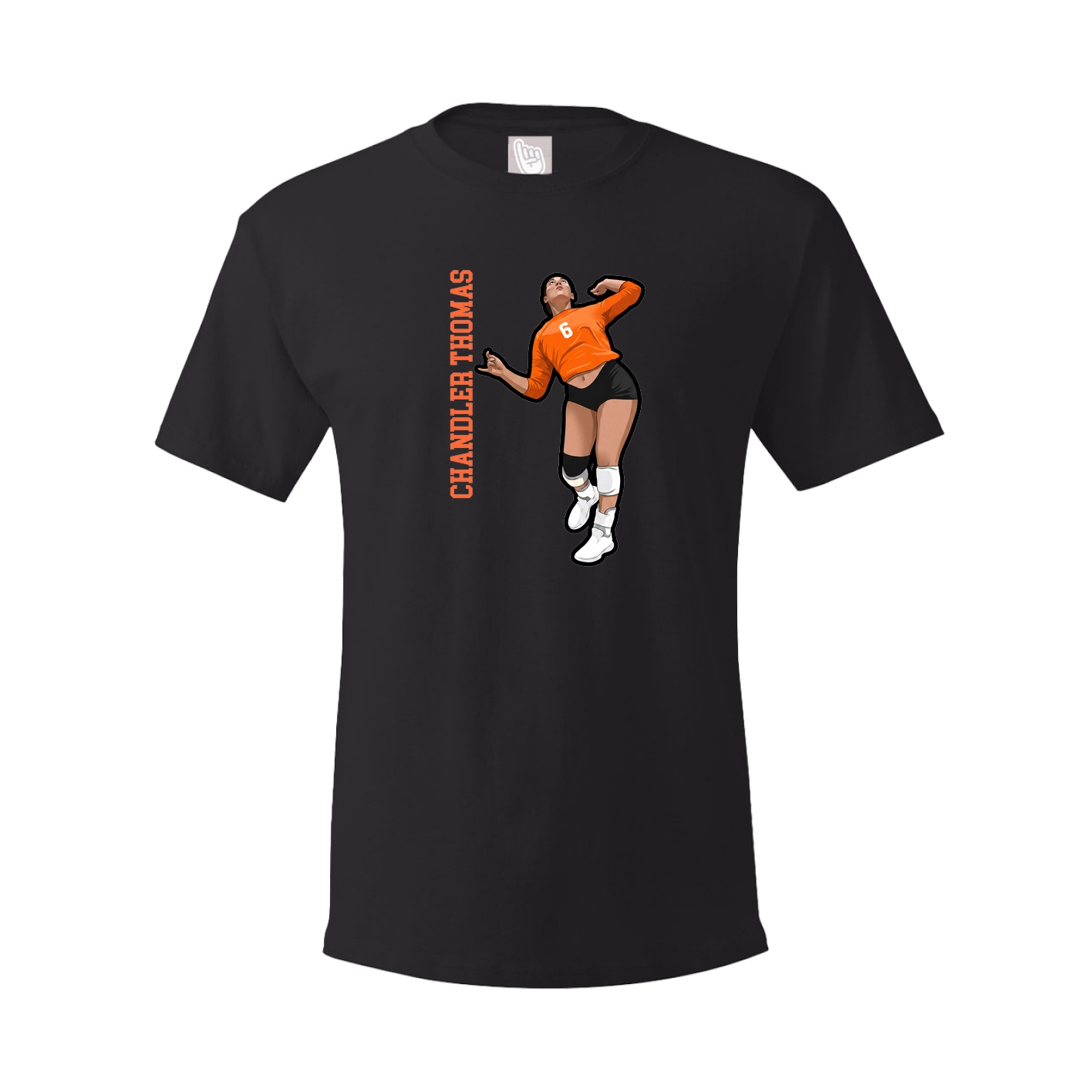 Tee — Name Vertical in Black