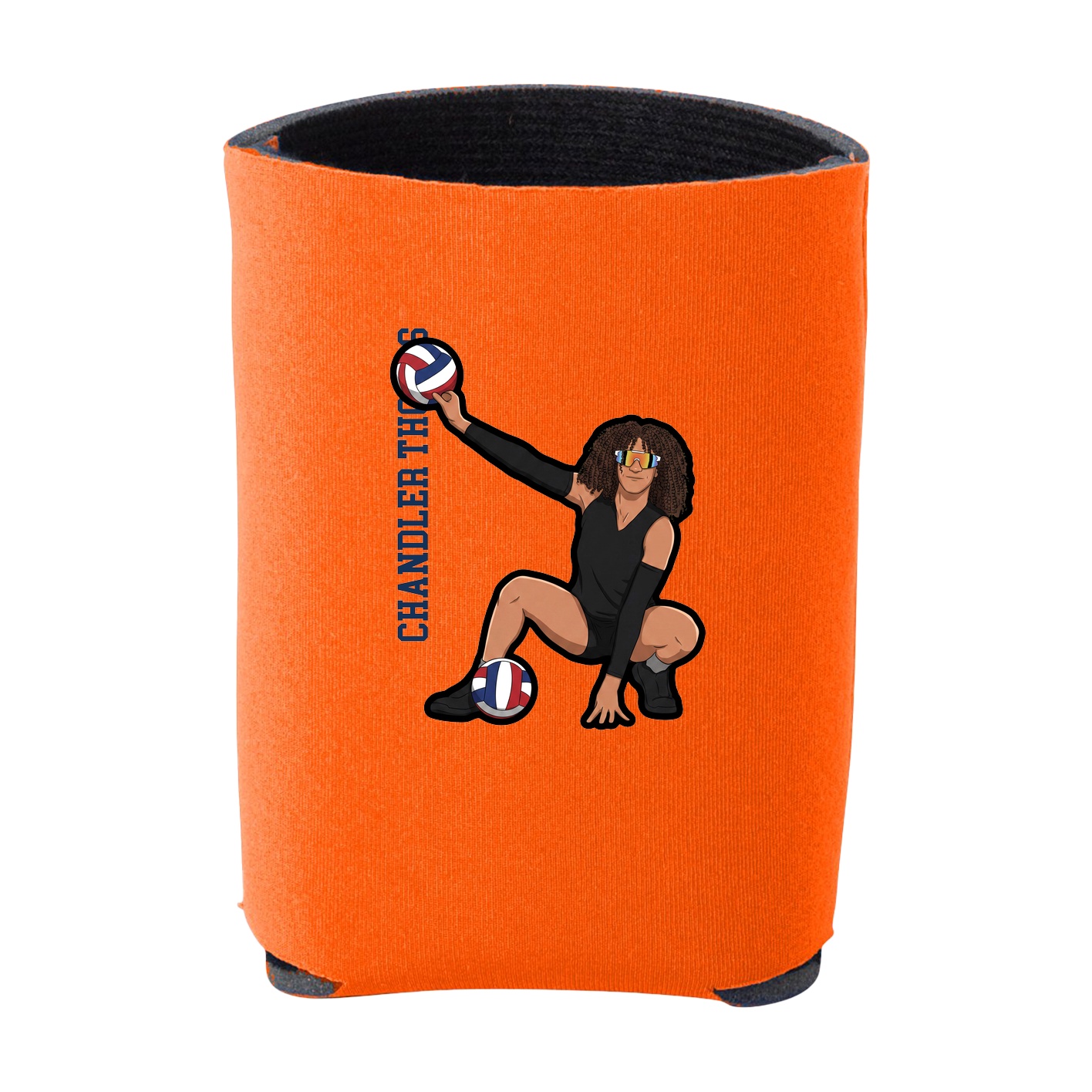 Can Holder — Name Vertical in Orange