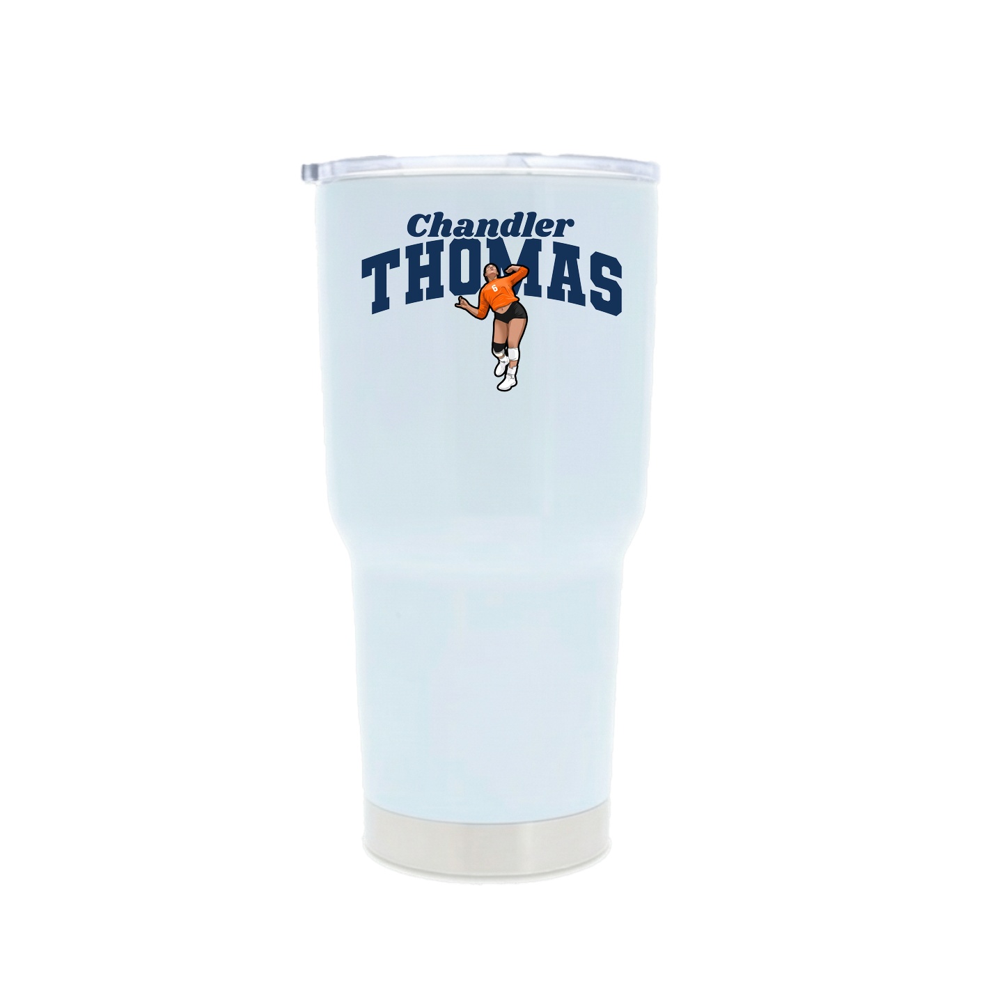 30oz Stainless Steel Tumbler — Signature Arch in White