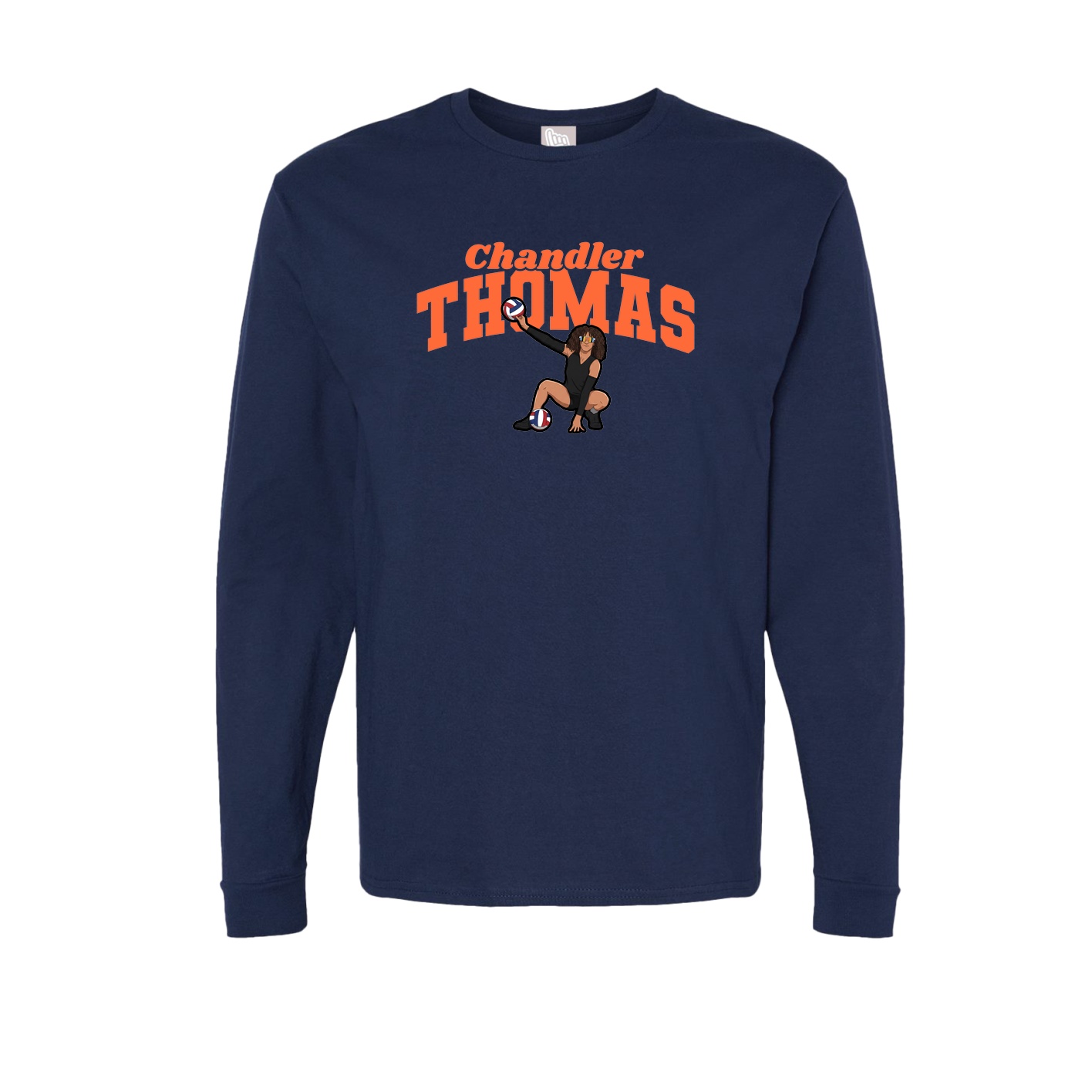 Long Sleeve Tee — Signature Arch in Navy