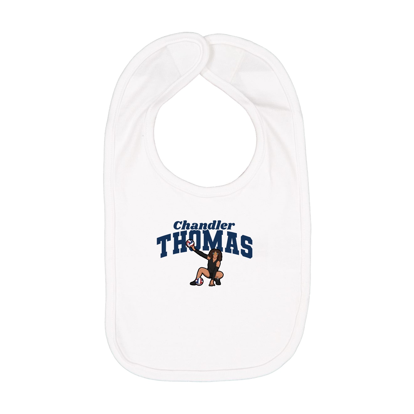 Infant Bib — Signature Arch in White