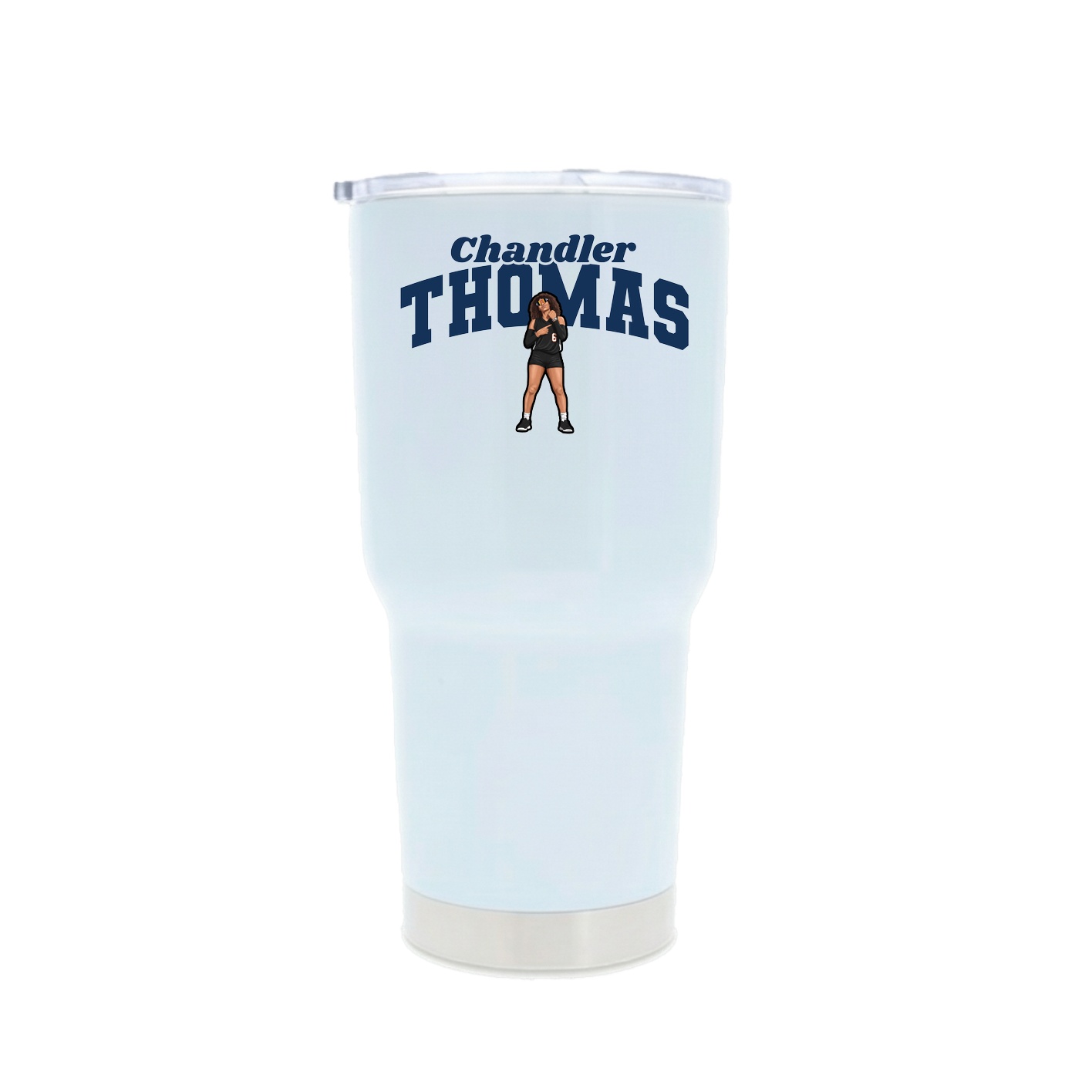 30oz Stainless Steel Tumbler — Signature Arch in White