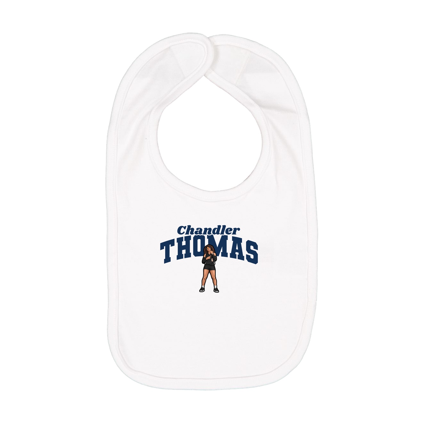 Infant Bib — Signature Arch in White