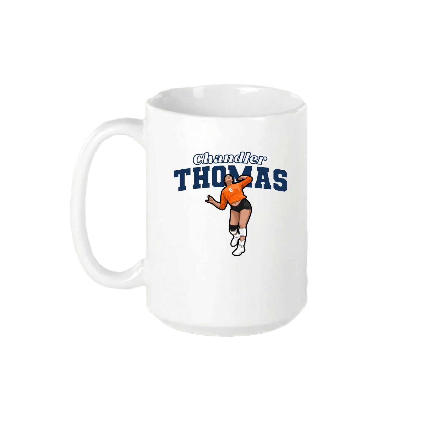 15oz Coffee Mug — Name Arch in White