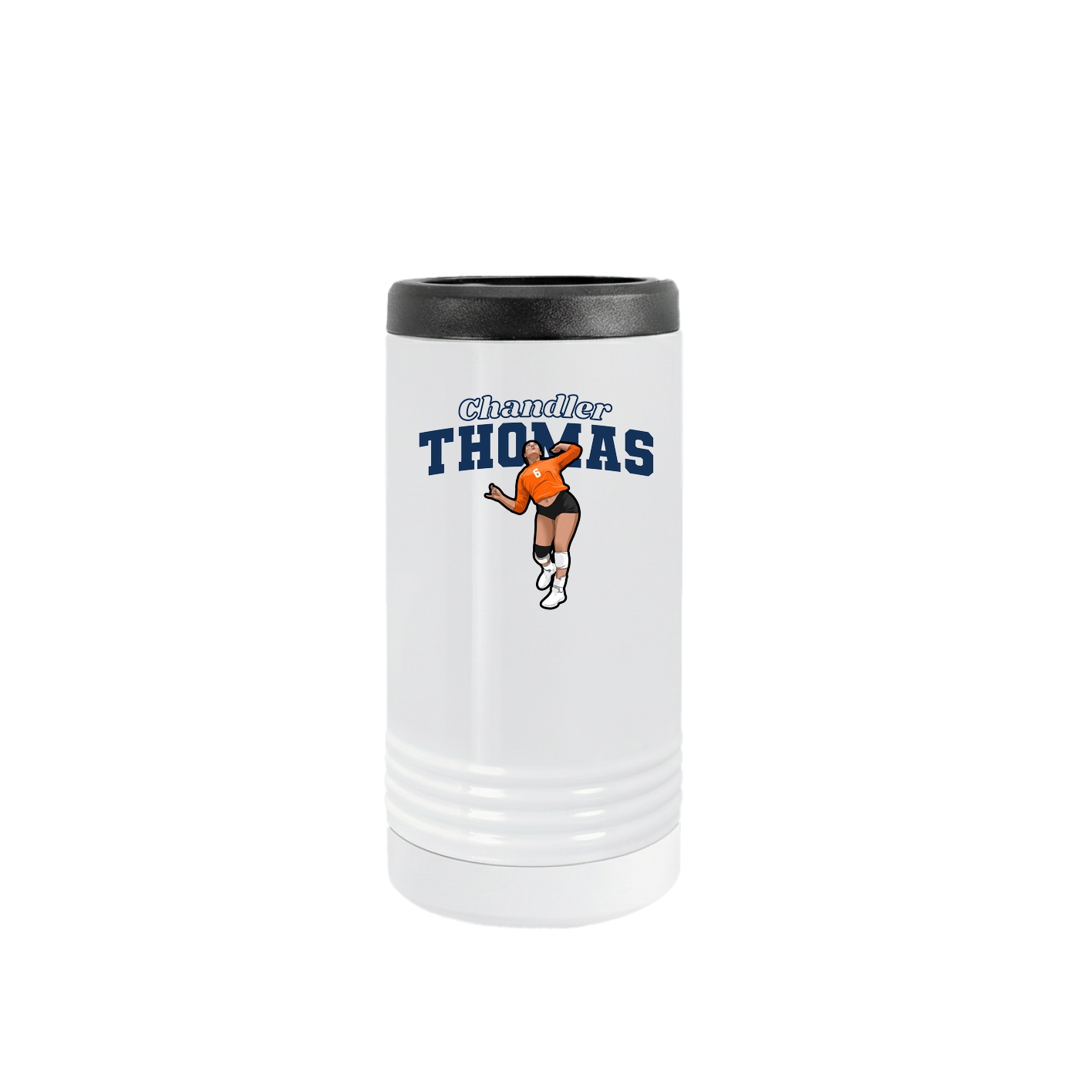 Slim Beverage Holder — Name Arch in White