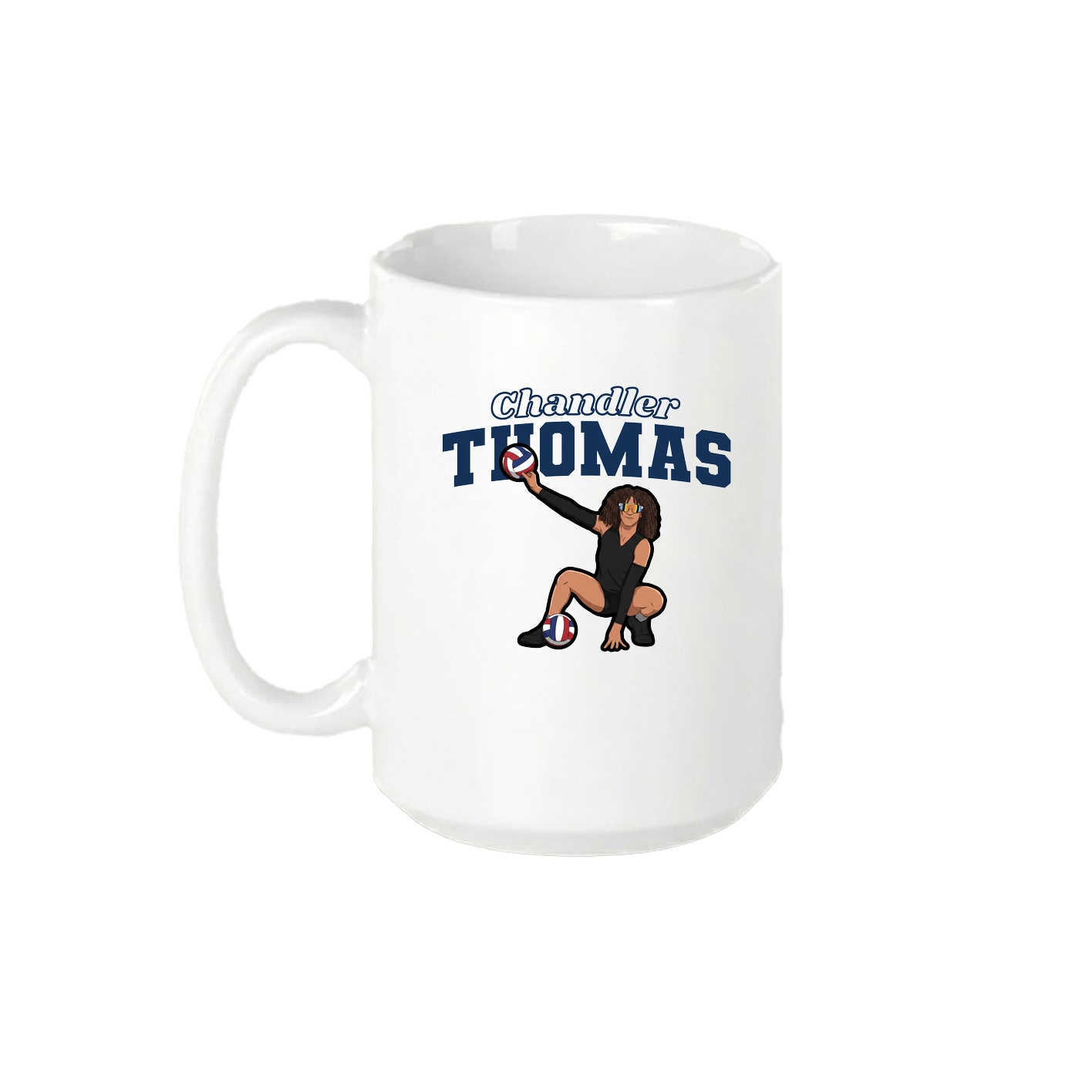15oz Coffee Mug — Name Arch in White