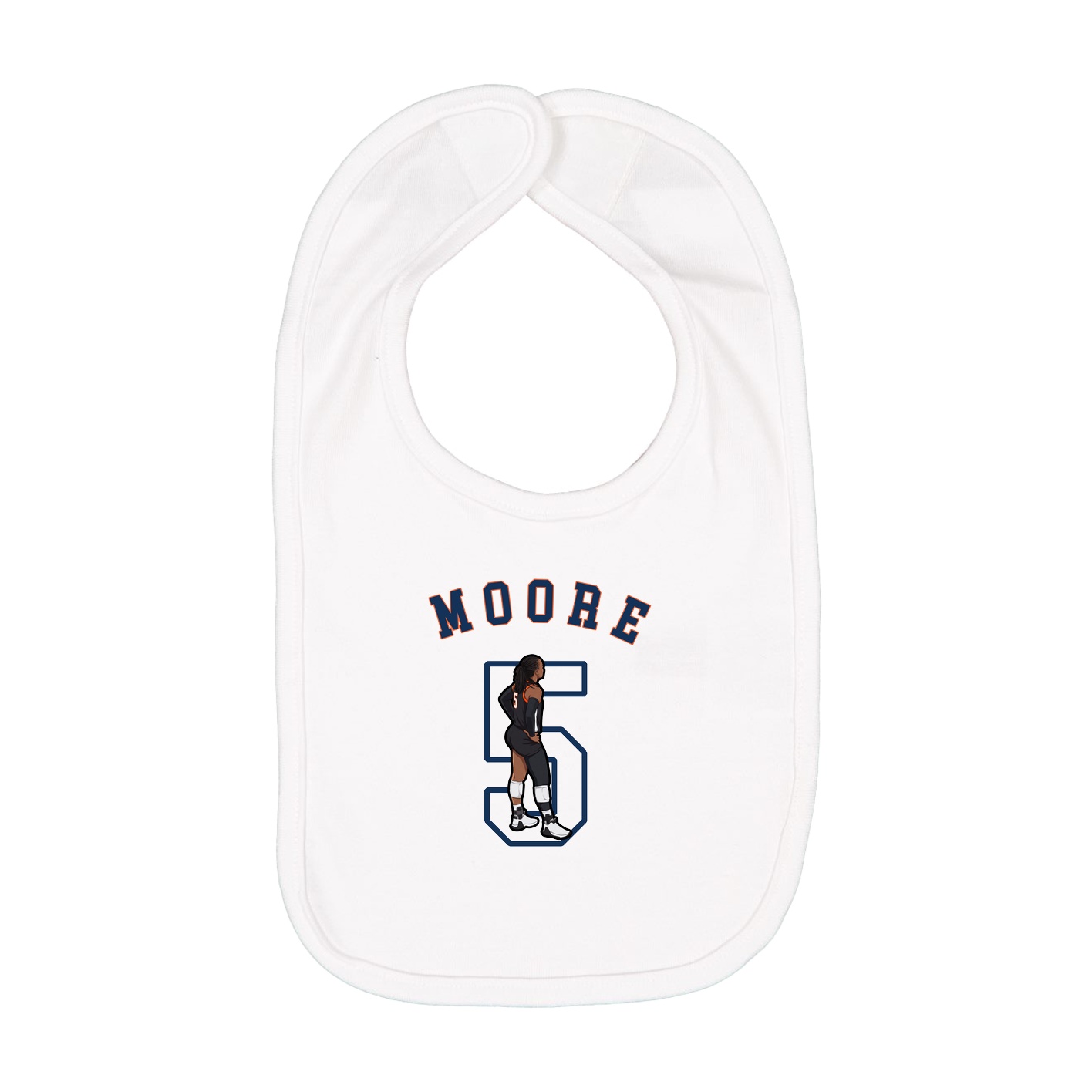 Infant Bib — Shirsey Arch in White