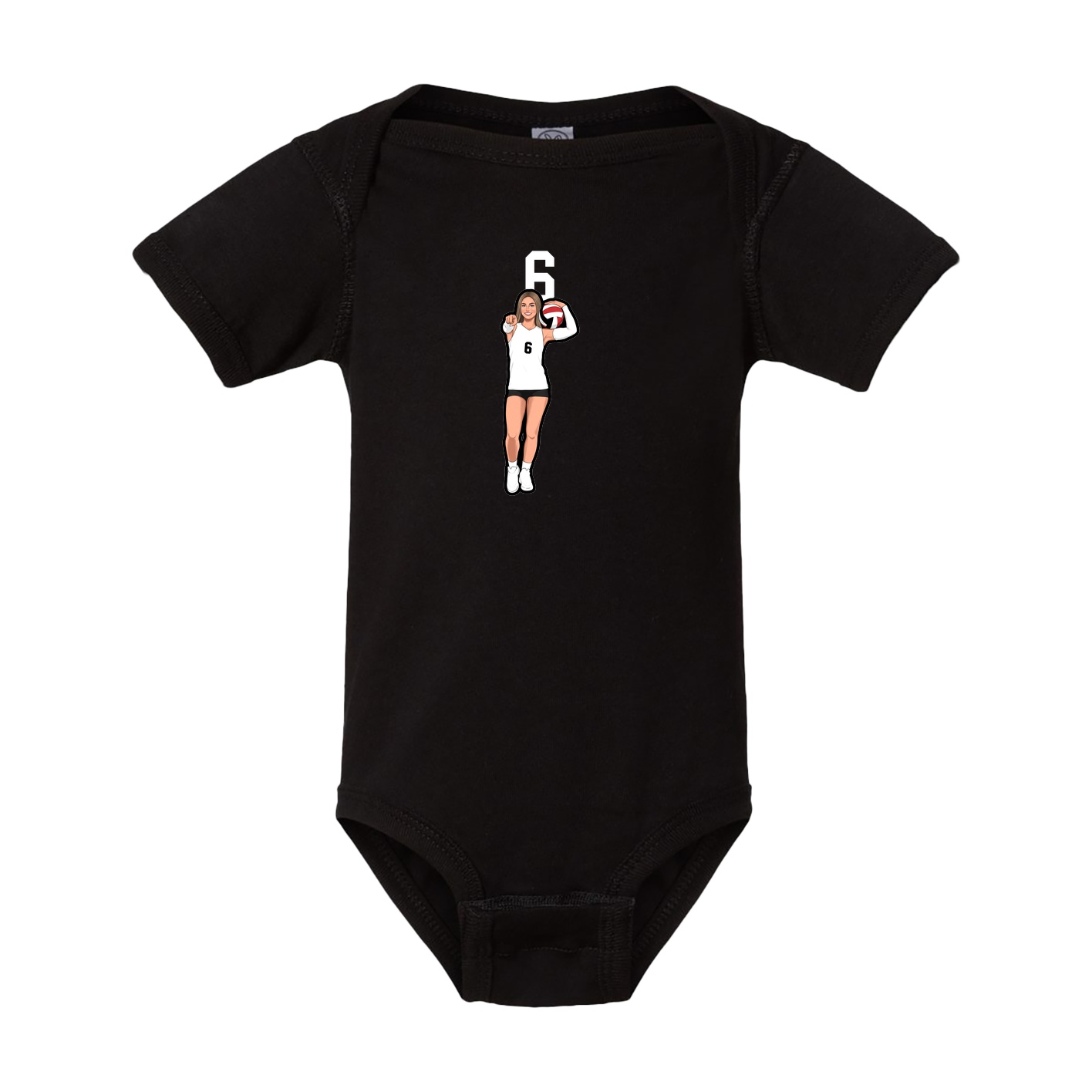 Baby Onesie — Number Top in Black