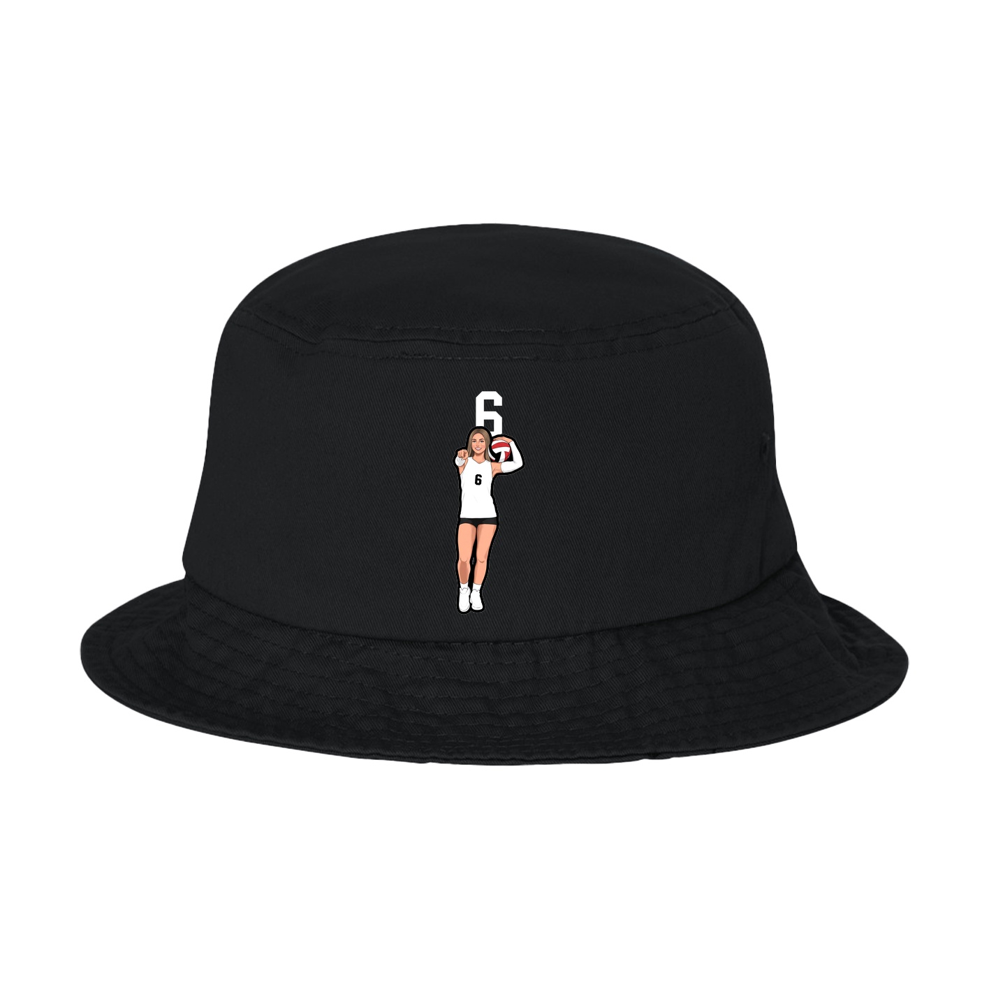 Bucket Cap — Number Top in Black