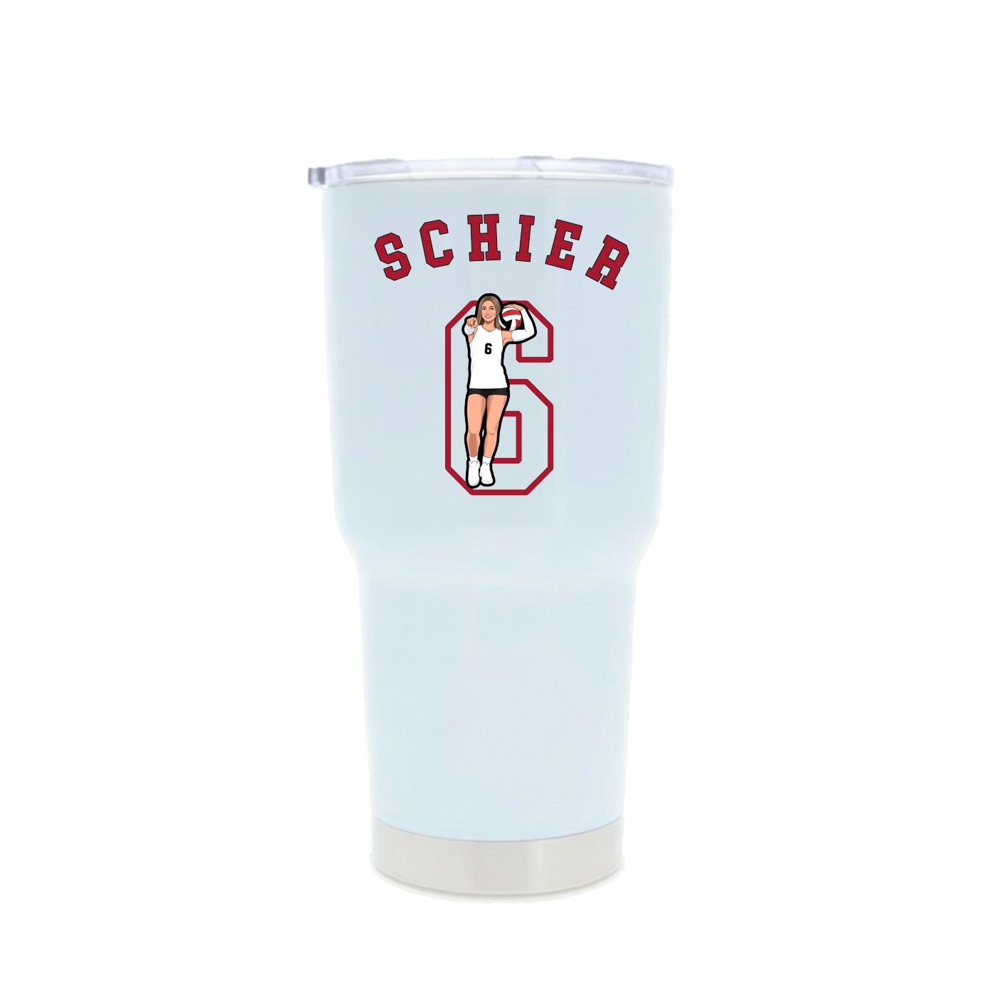 30oz Stainless Steel Tumbler — Shirsey Arch in White