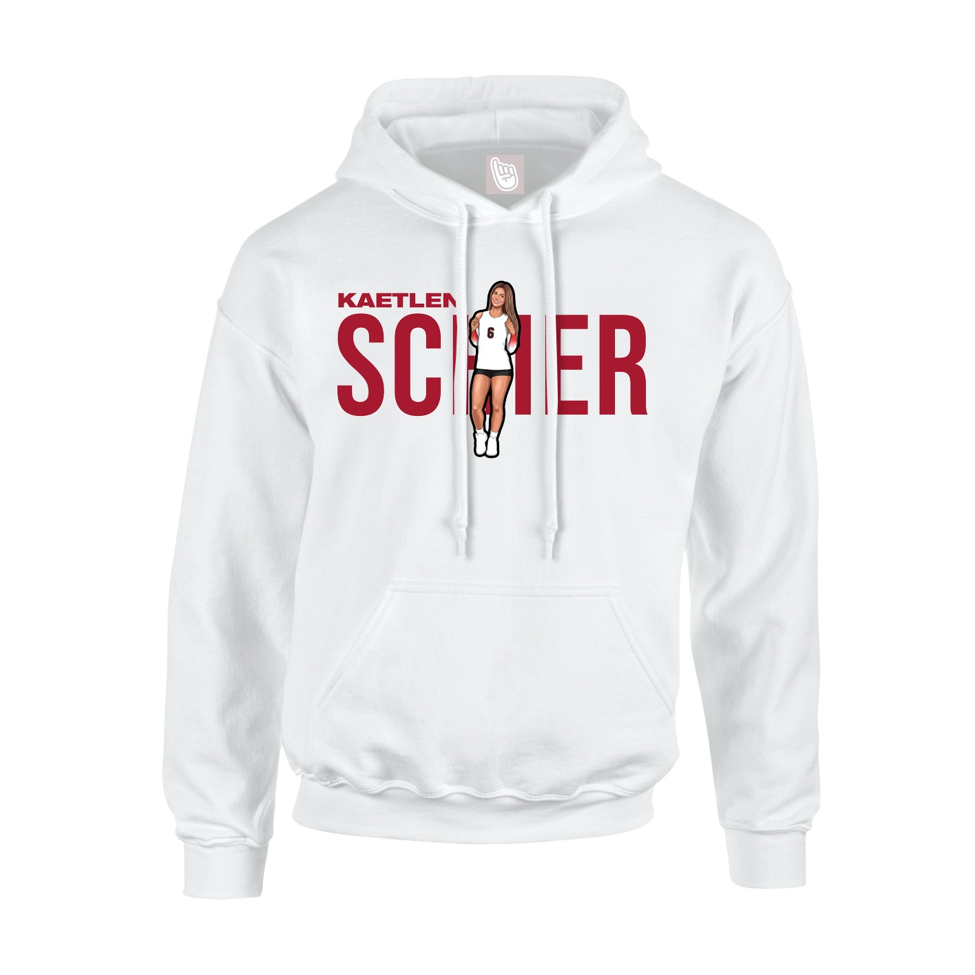 Youth Hoodie — Player Name in White