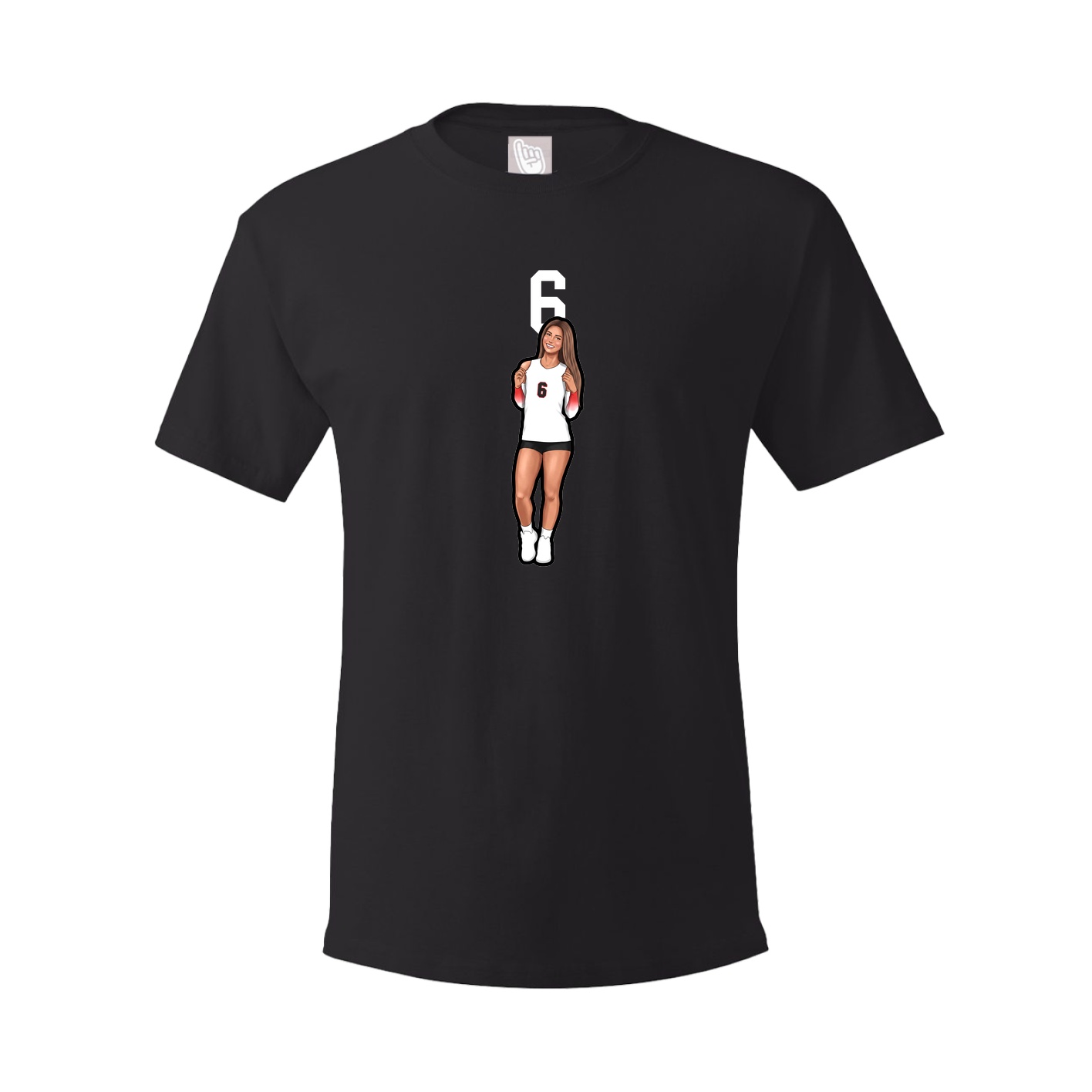 Youth Tee — Number Top in Black