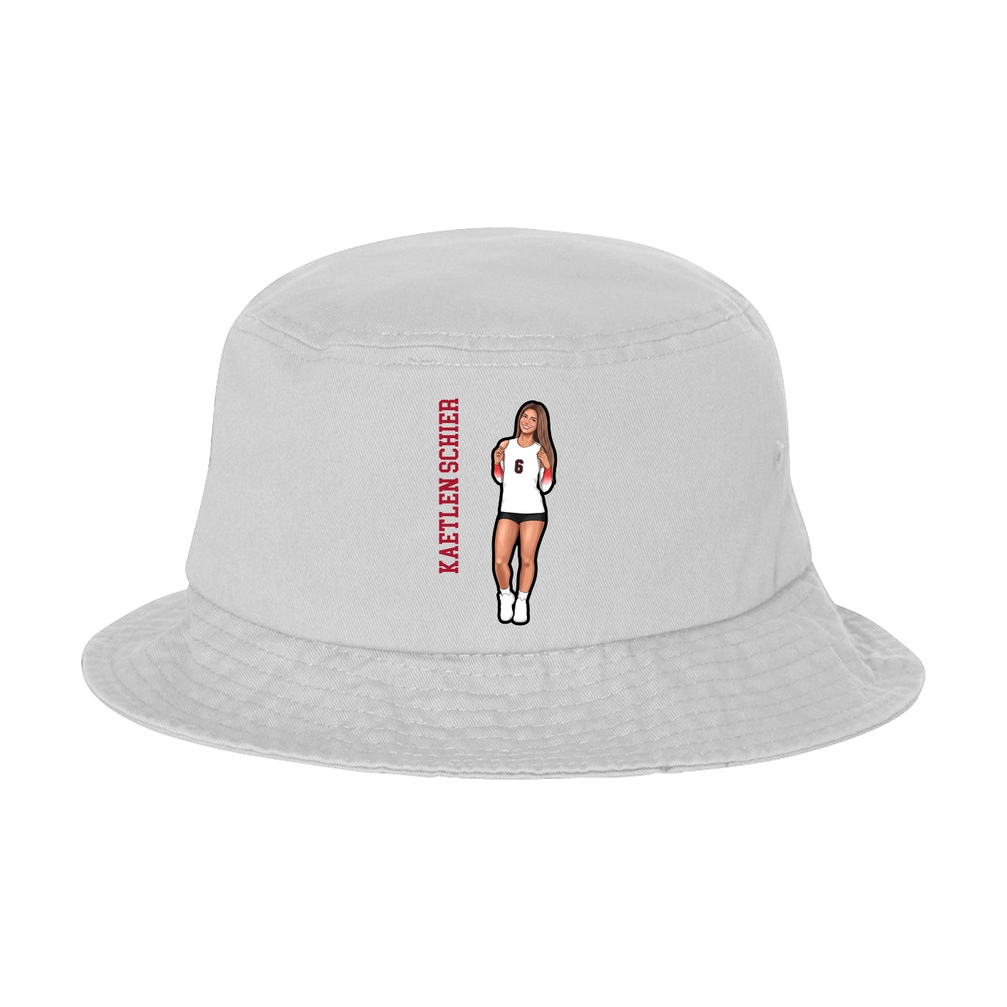 Bucket Cap — Name Vertical in White