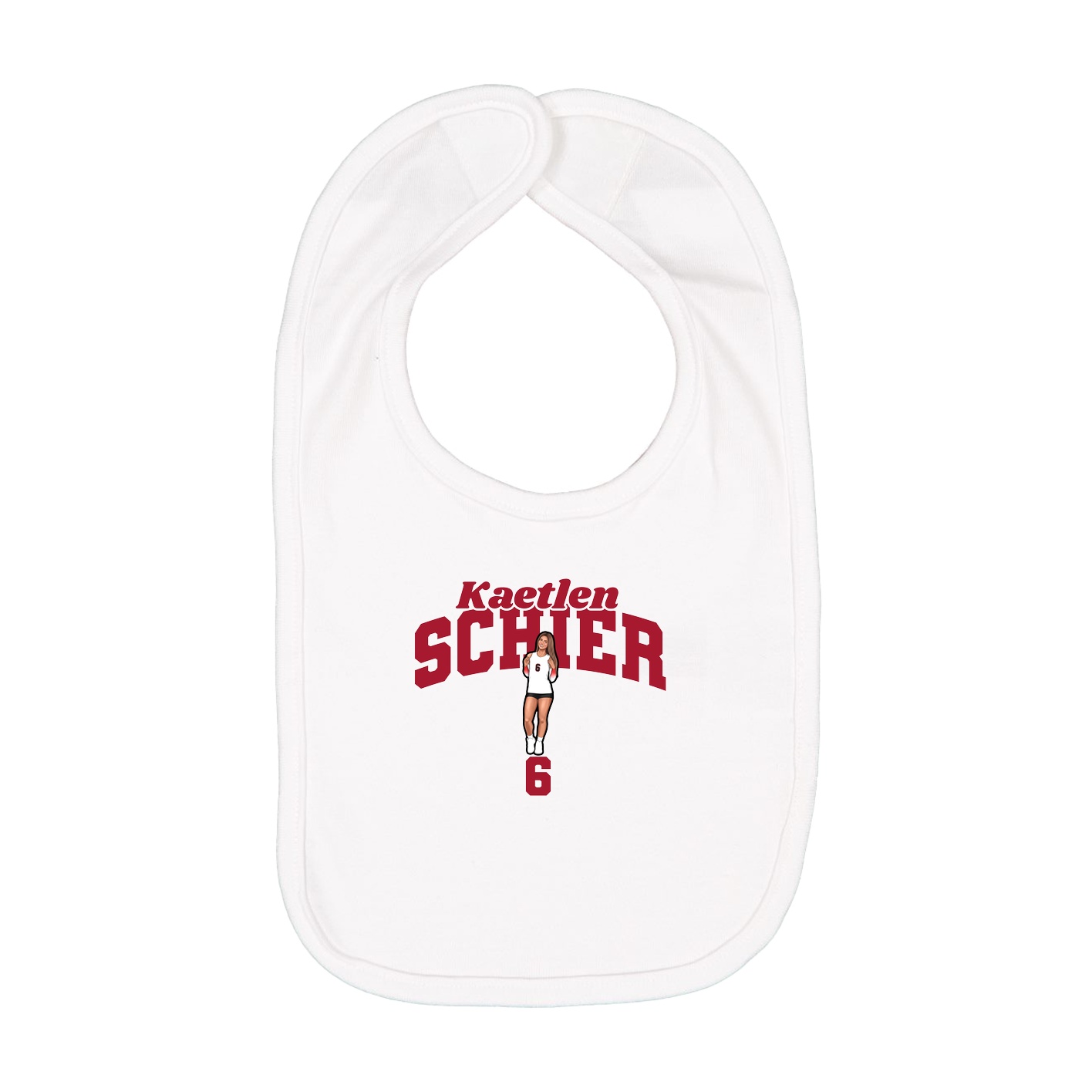 Infant Bib — Signature Arch in White
