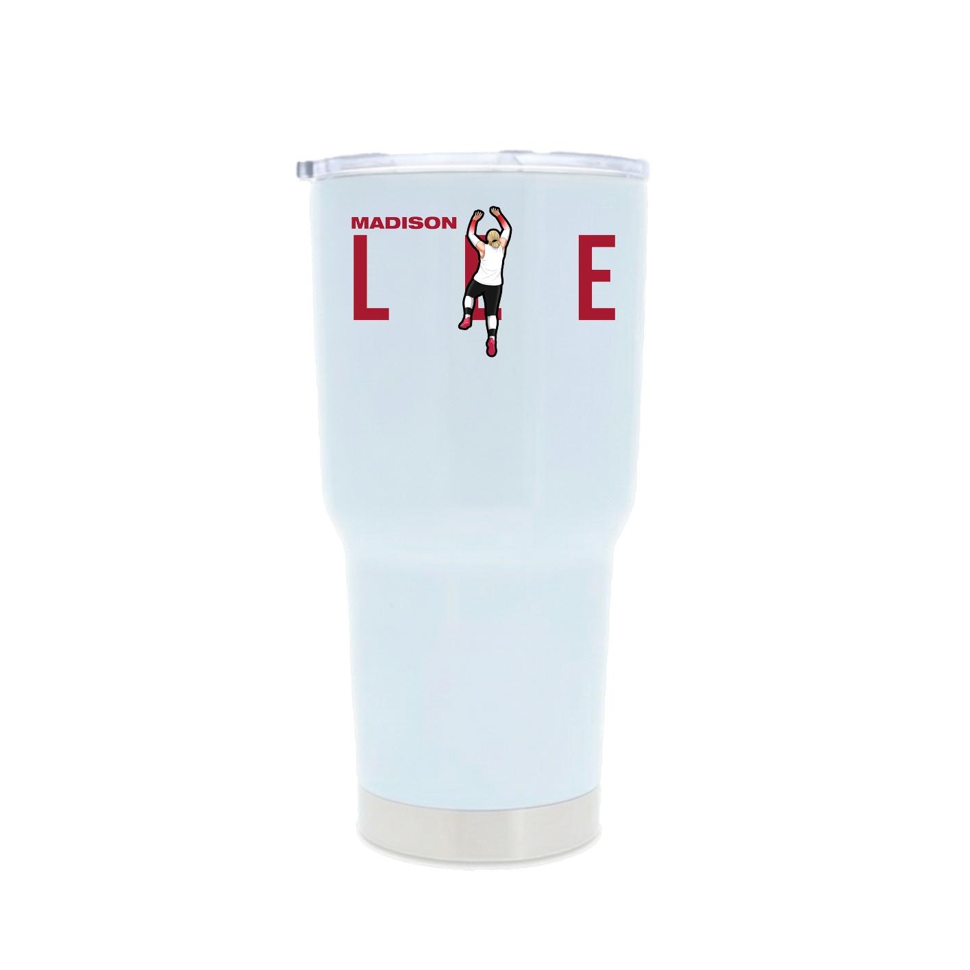 30oz Stainless Steel Tumbler — Player Name in White