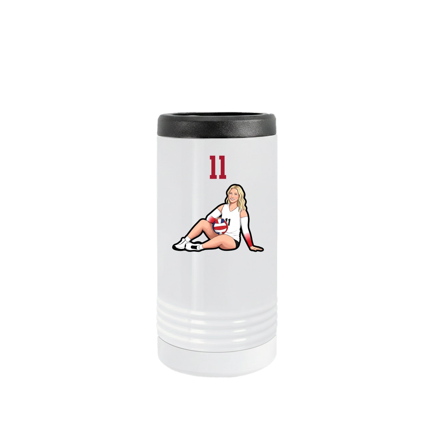 Slim Beverage Holder — Number Top in White