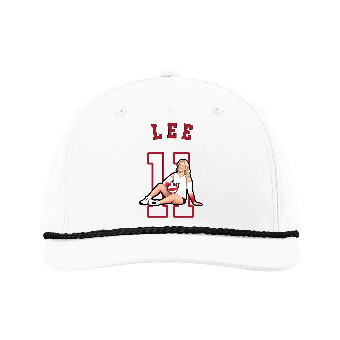 Five-Panel Classic Rope Cap — Shirsey Arch in White