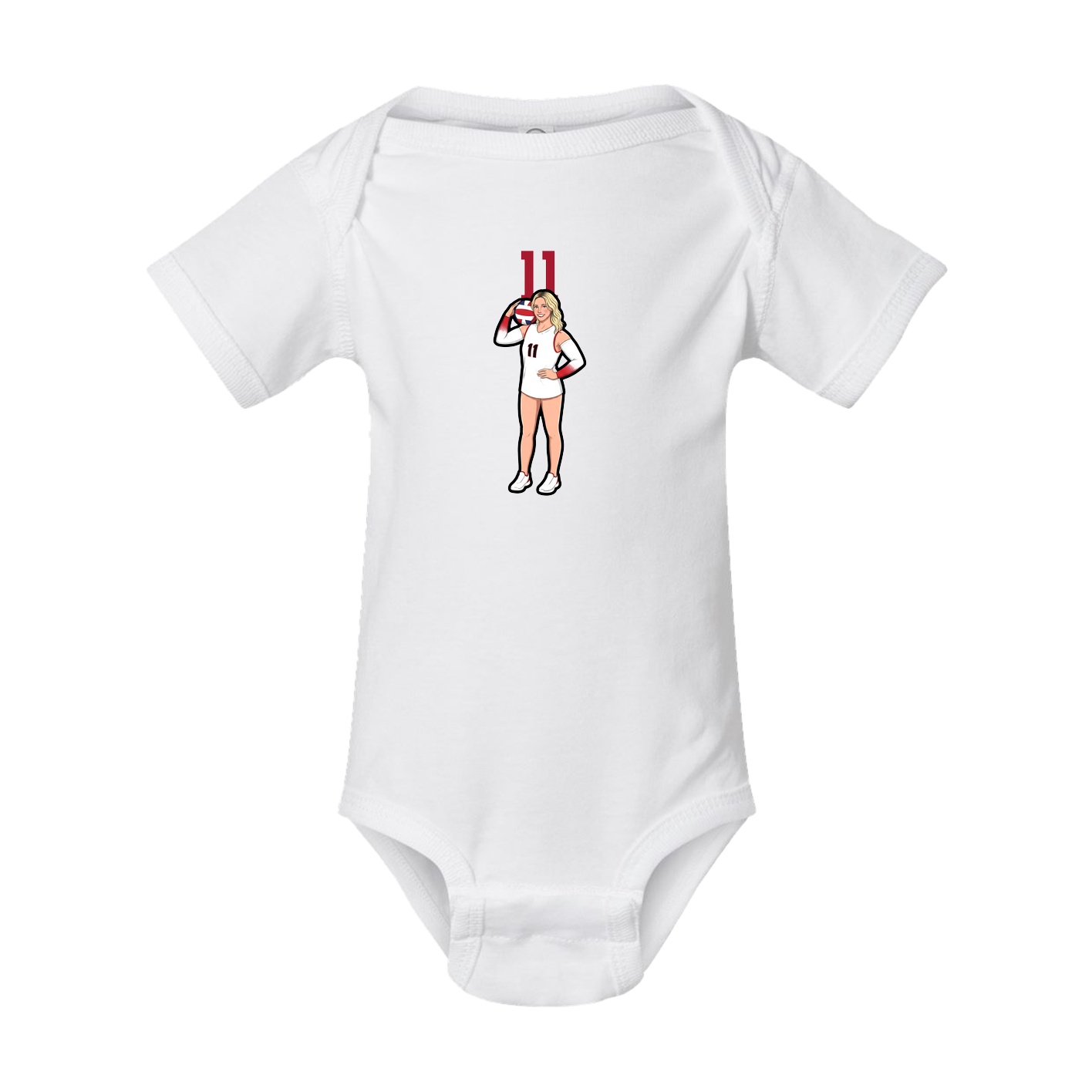 Baby Onesie — Number Top in White