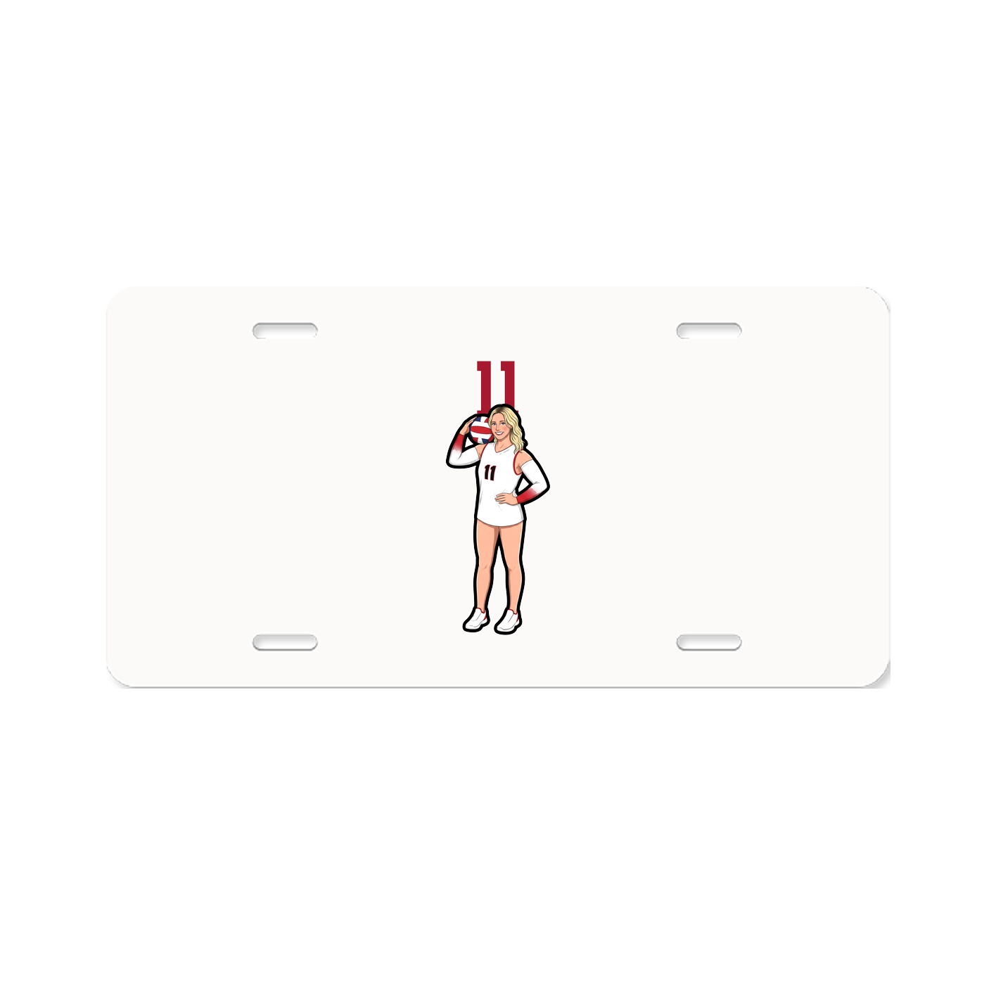 License Plate — Number Top in Classic