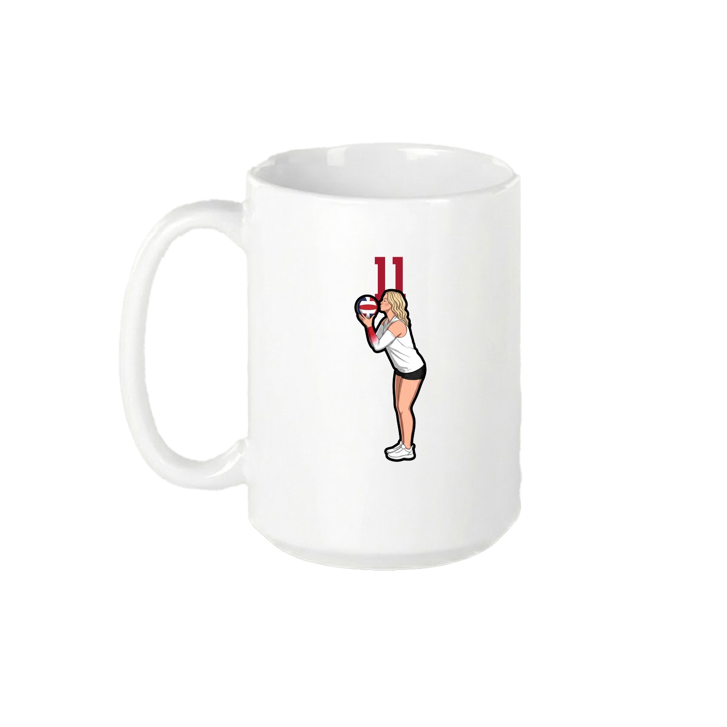 15oz Coffee Mug — Number Top in White