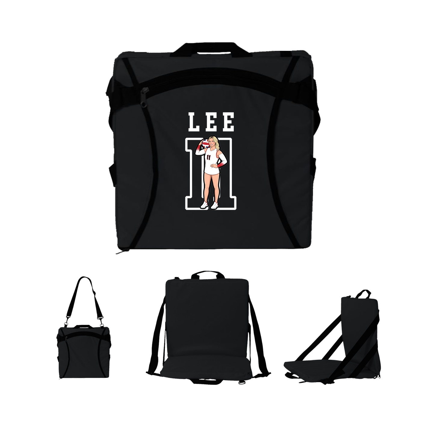 Folding Stadium Seat — Shirsey in Black
