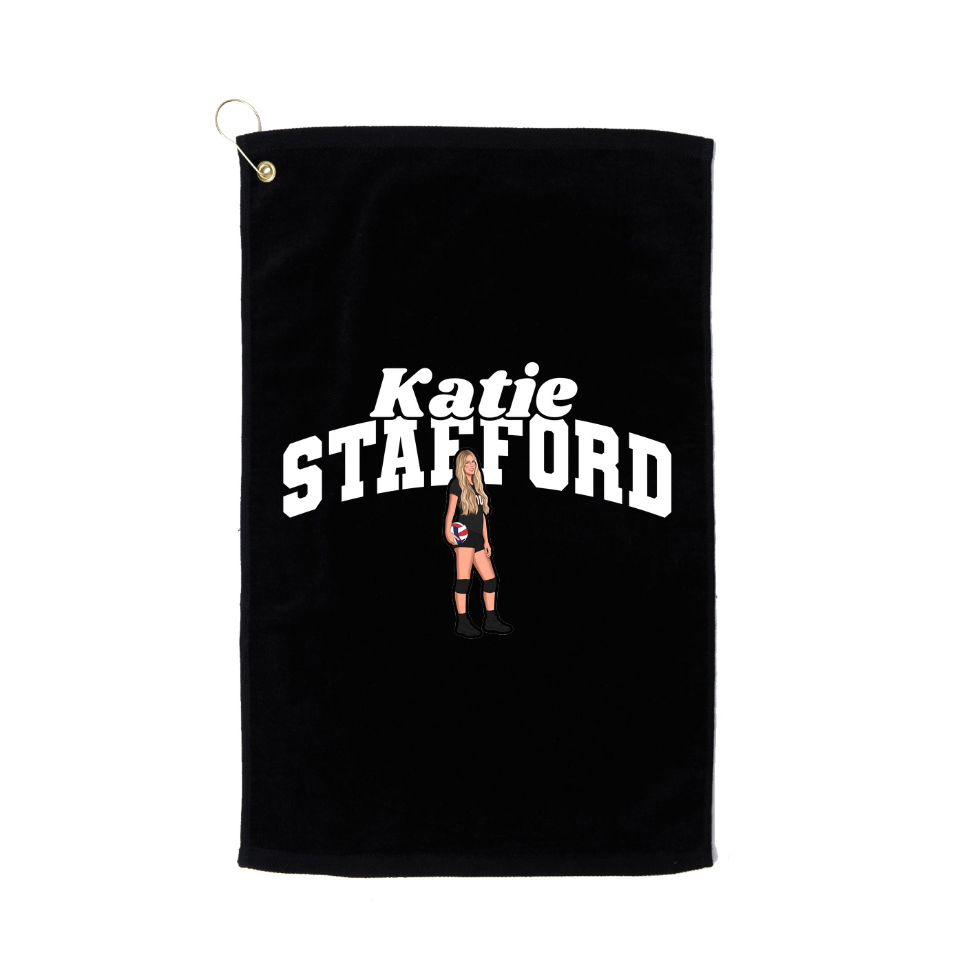 Golf Towel — Signature Arch in Black