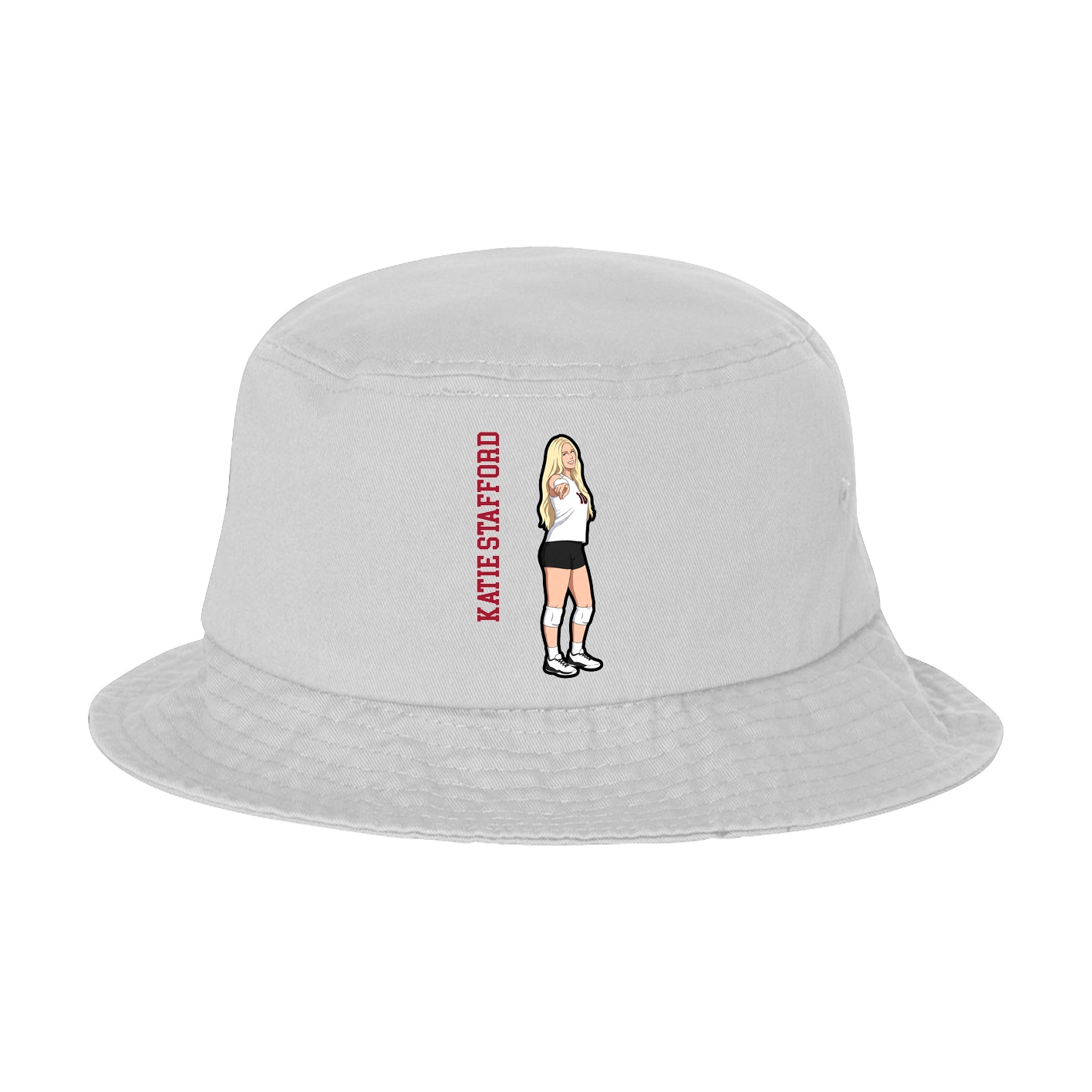 Bucket Cap — Name Vertical in White