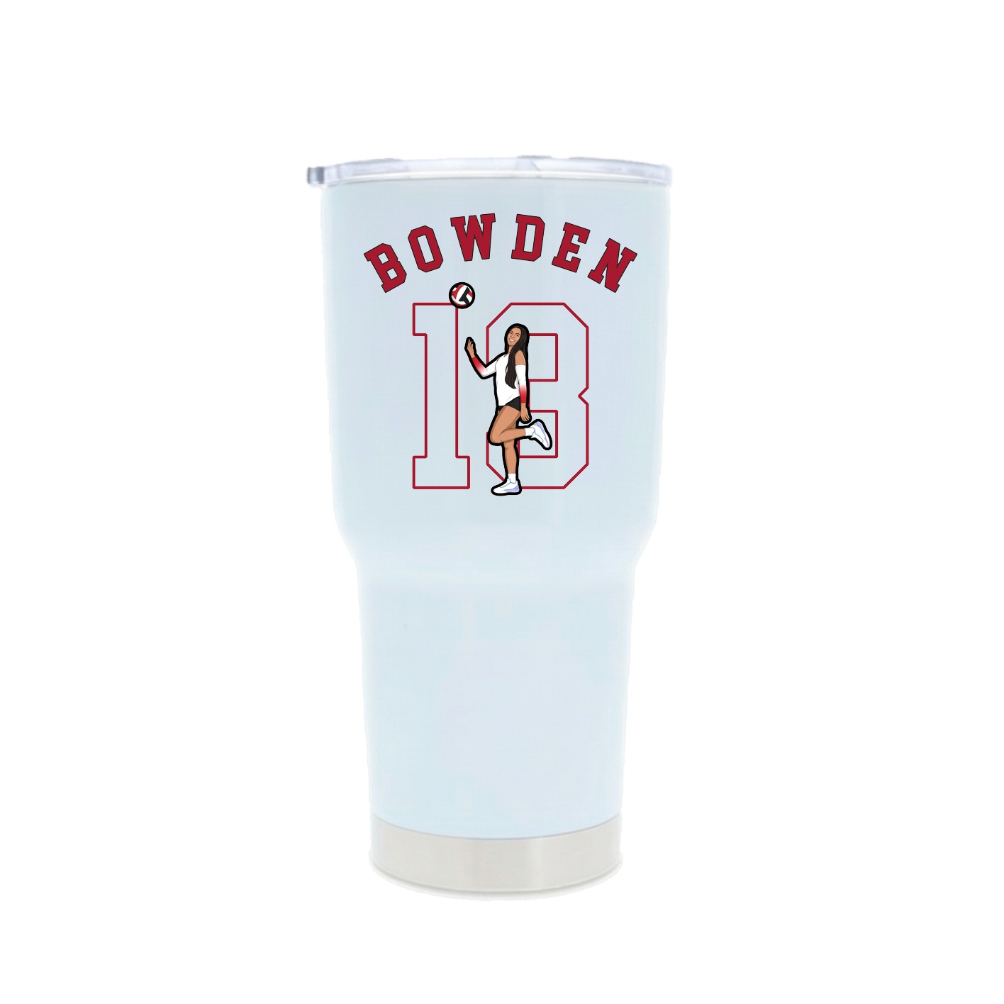 30oz Stainless Steel Tumbler — Shirsey Arch in White