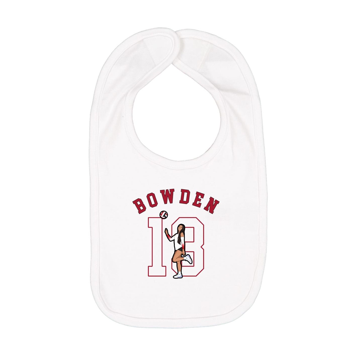 Infant Bib — Shirsey Arch in White
