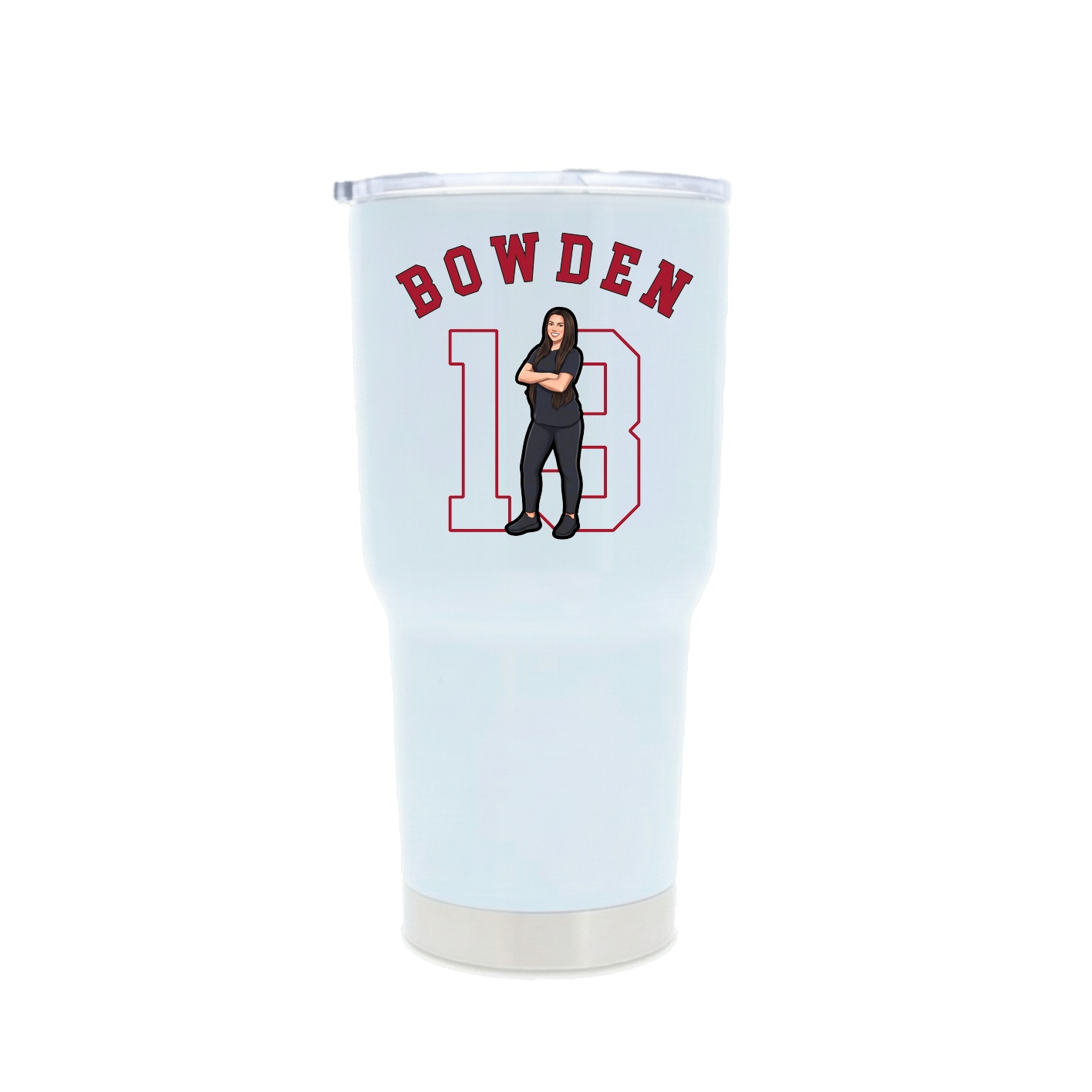 30oz Stainless Steel Tumbler — Shirsey Arch in White