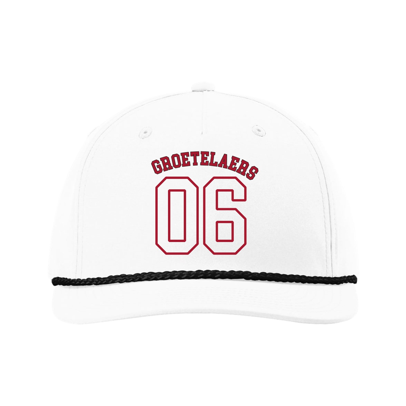 Five-Panel Classic Rope Cap — Shirsey Arch in White